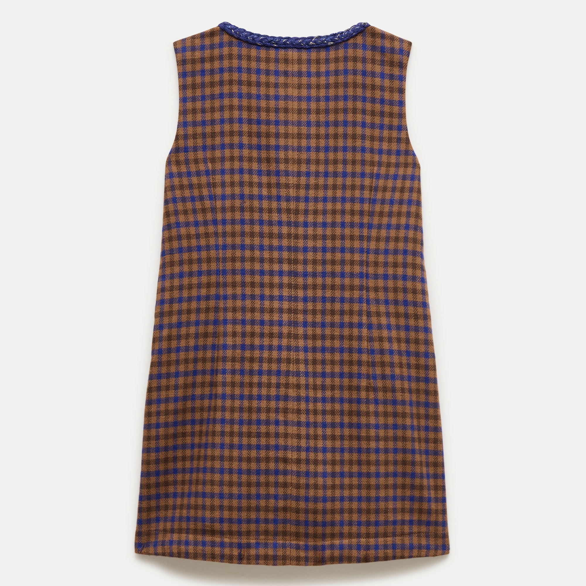 Girls' pinafore dress in houndstooth
