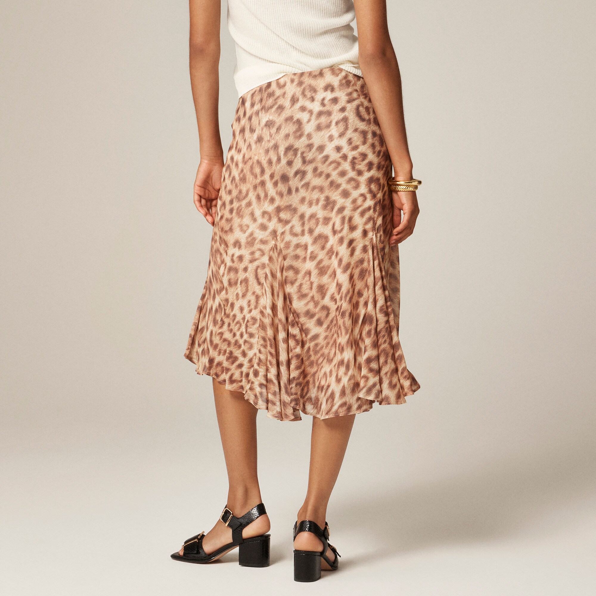 Gwyneth flounce-hem skirt in leopard print - image 4
