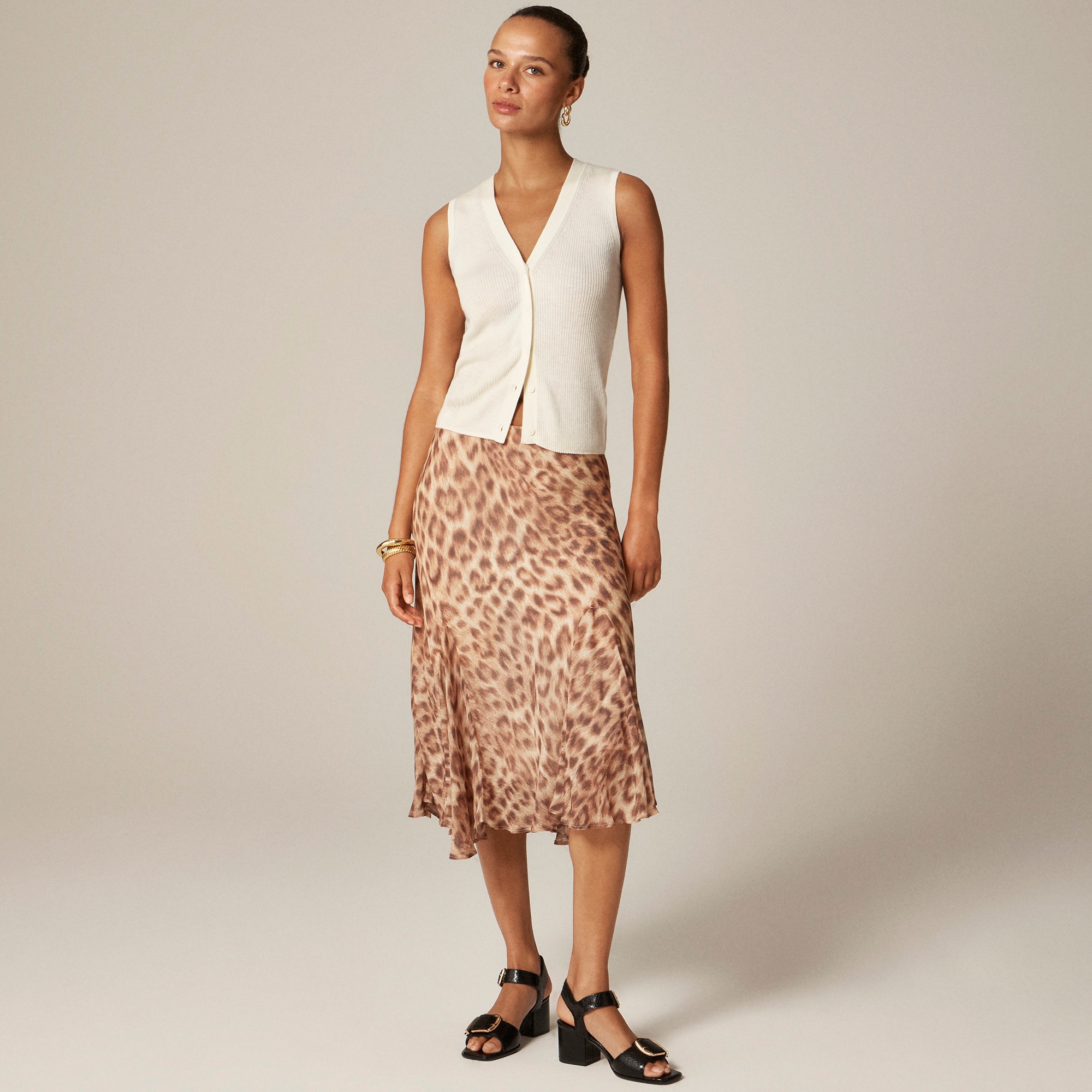 Gwyneth flounce-hem skirt in leopard print - image 2