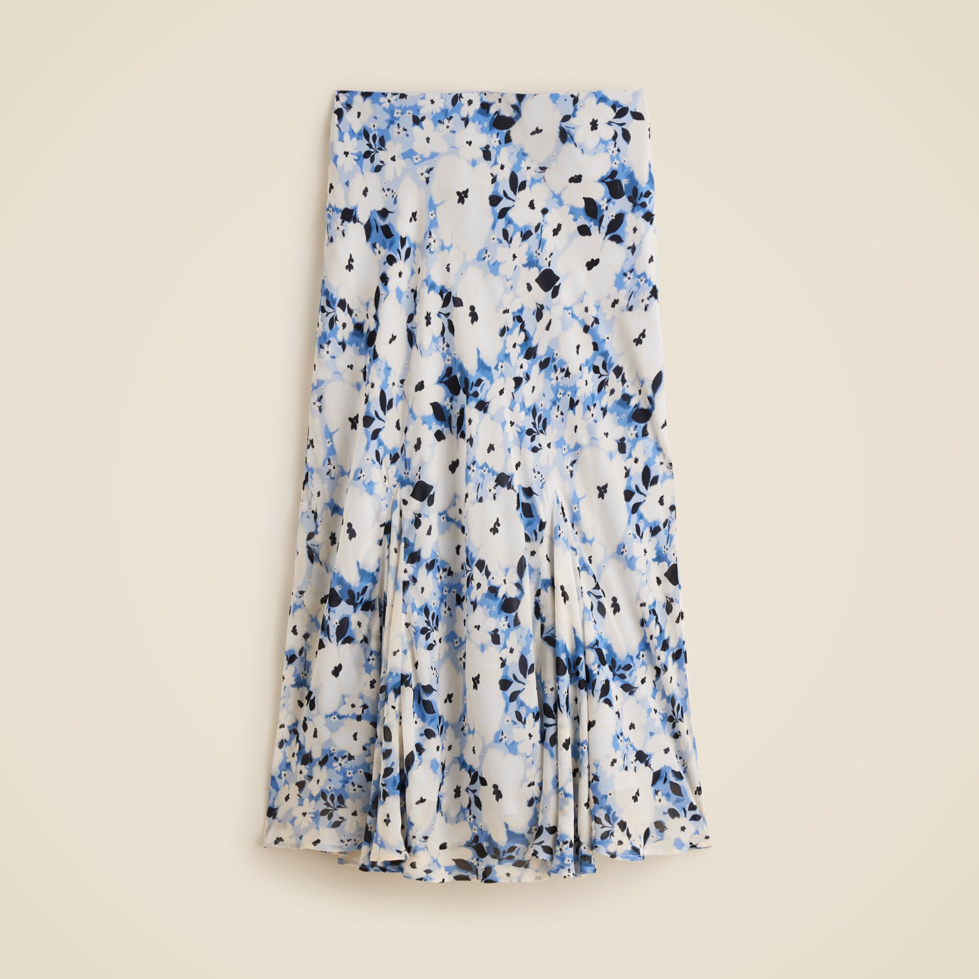 Gwyneth Flounce-hem Skirt In Sky Floral Chiffon For Women | J.Crew