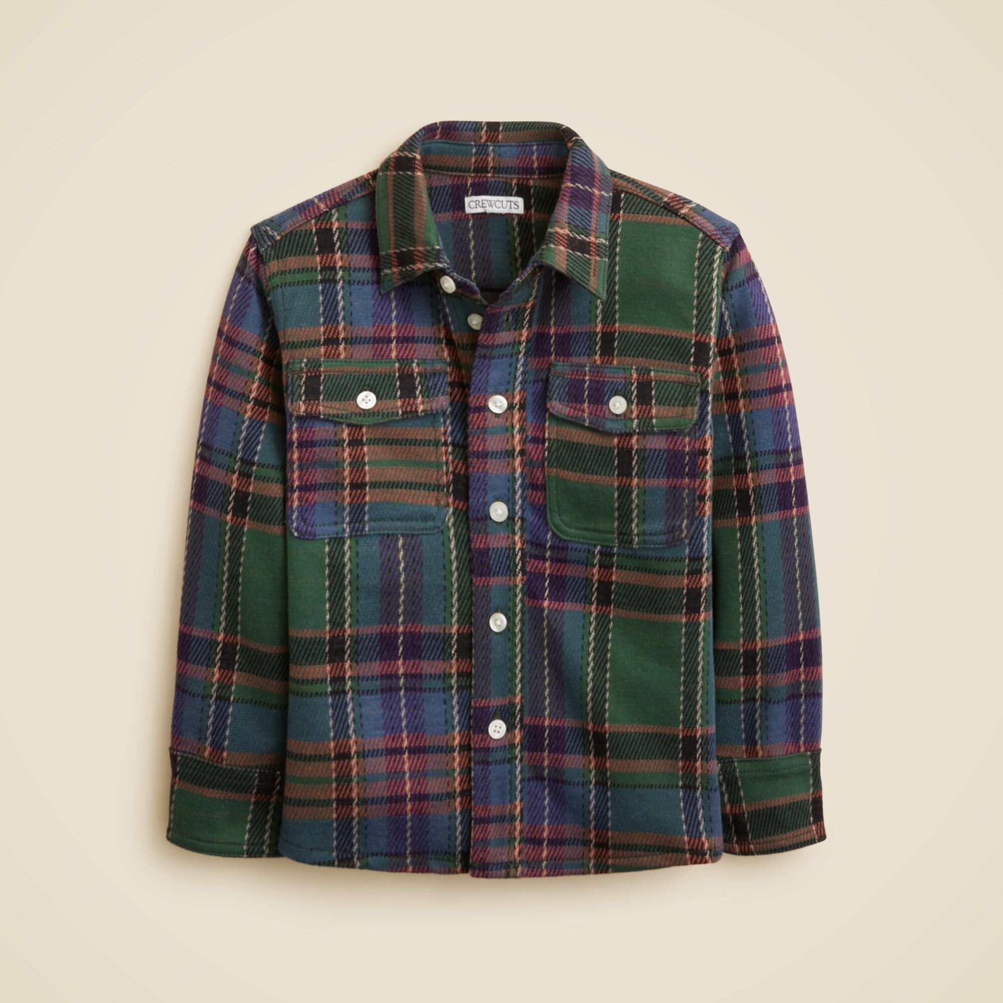 boys Kids' lightweight Seaboard soft-knit shirt in plaid