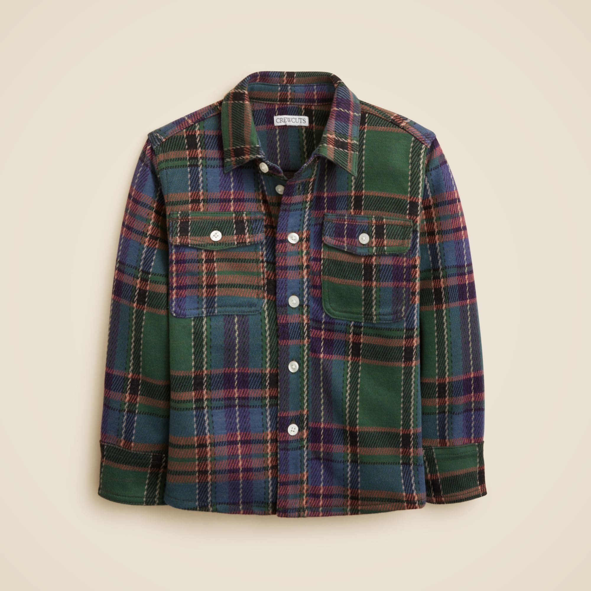 Kids' lightweight Seaboard soft-knit shirt in plaid