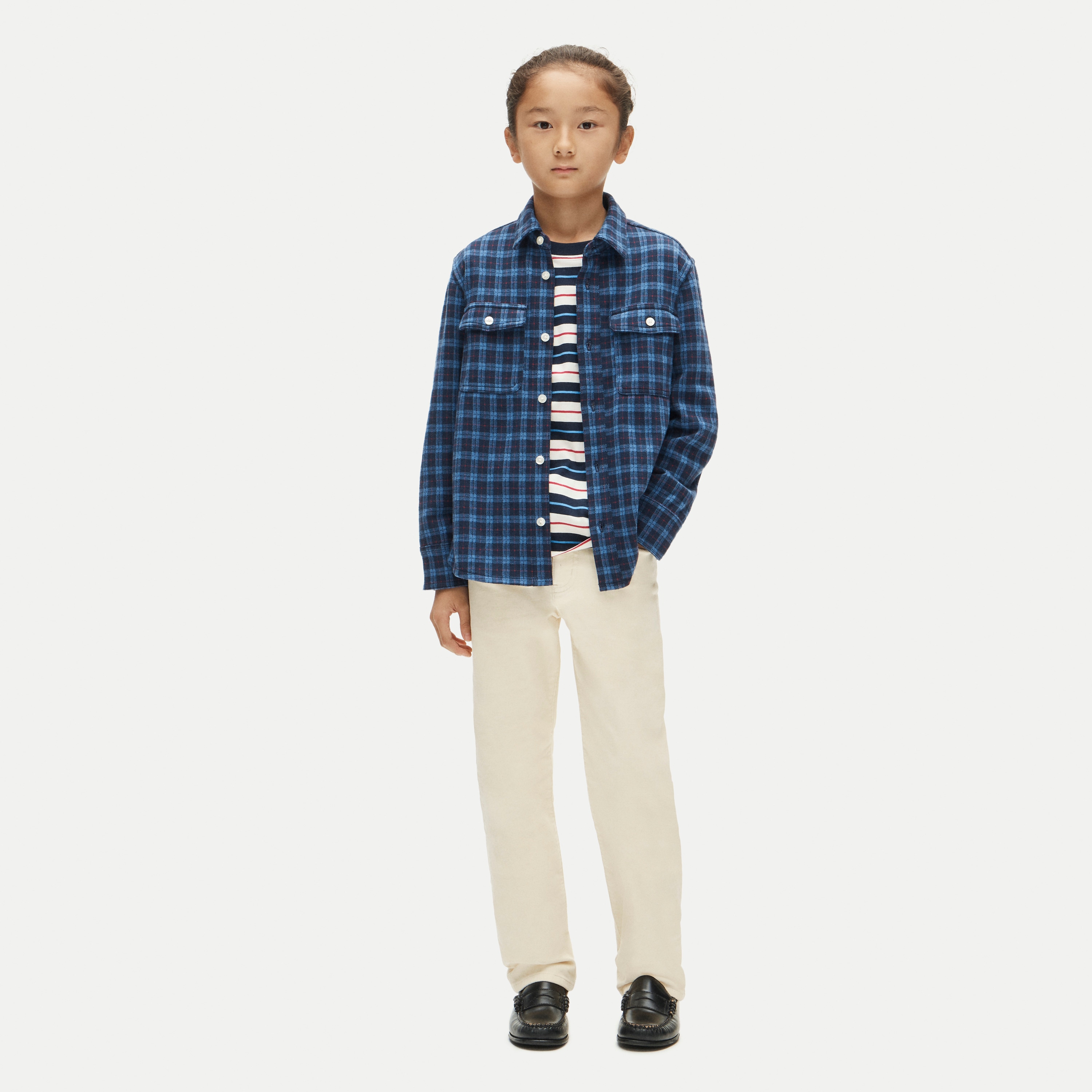 Kids' lightweight Seaboard soft-knit shirt in plaid