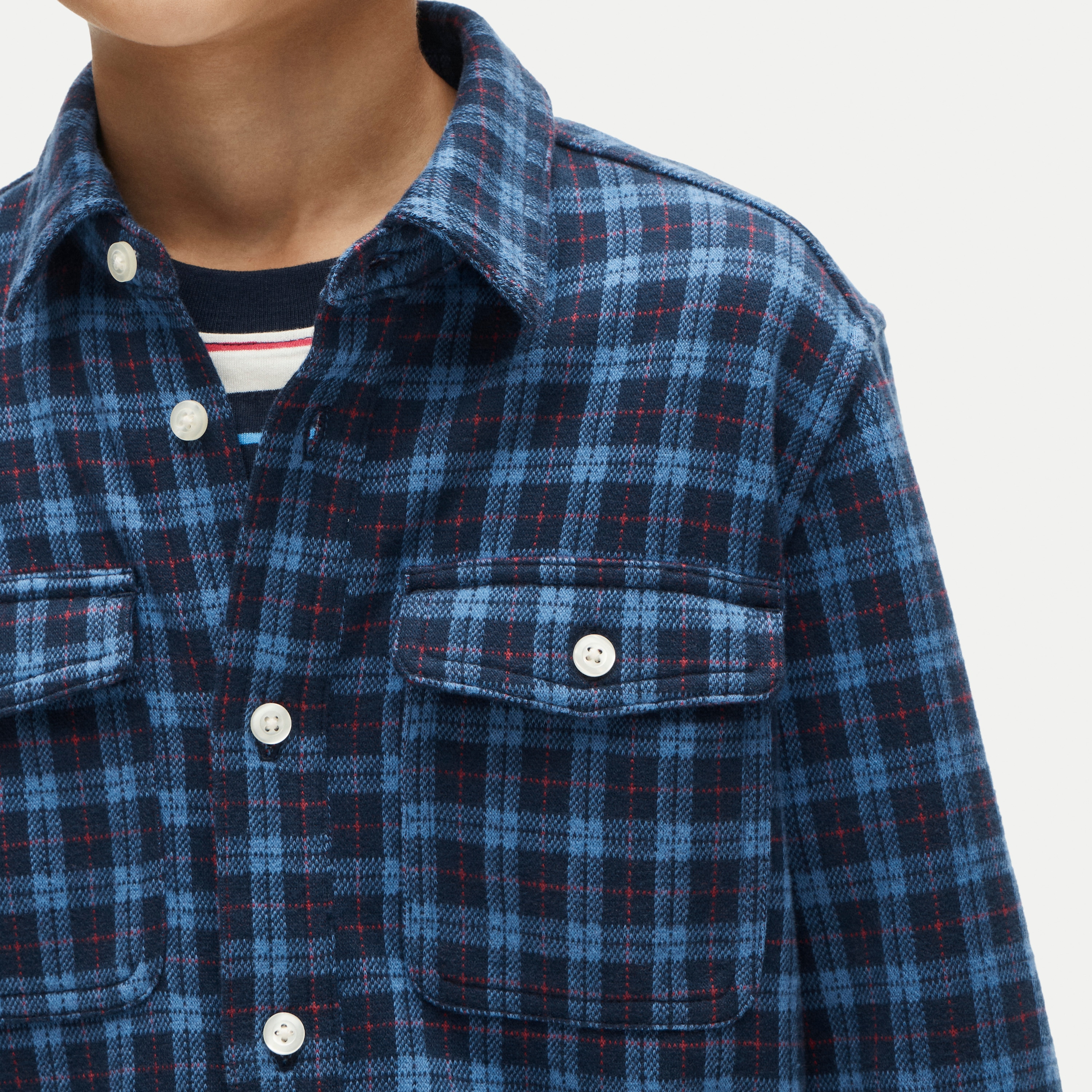 Kids' lightweight Seaboard soft-knit shirt in plaid
