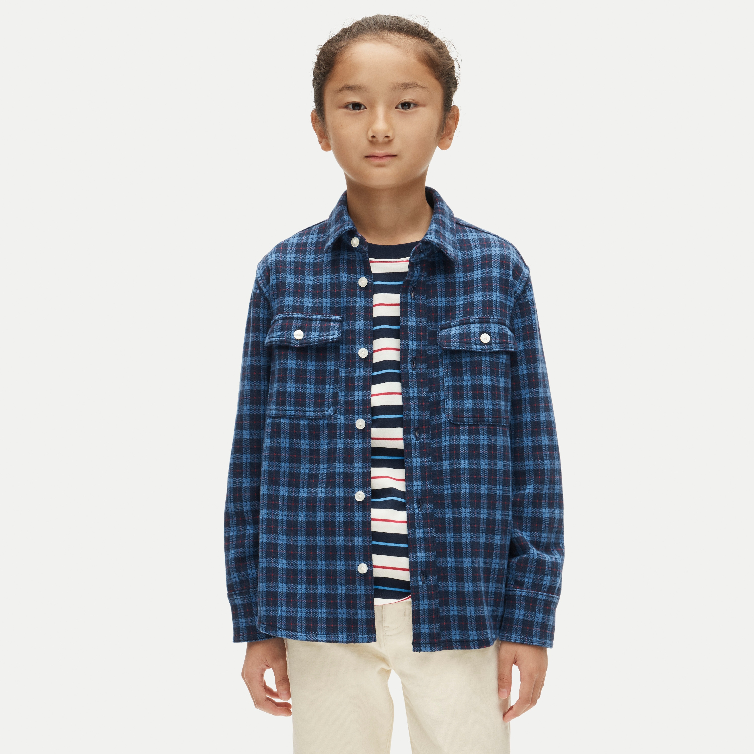 Kids' lightweight Seaboard soft-knit shirt in plaid