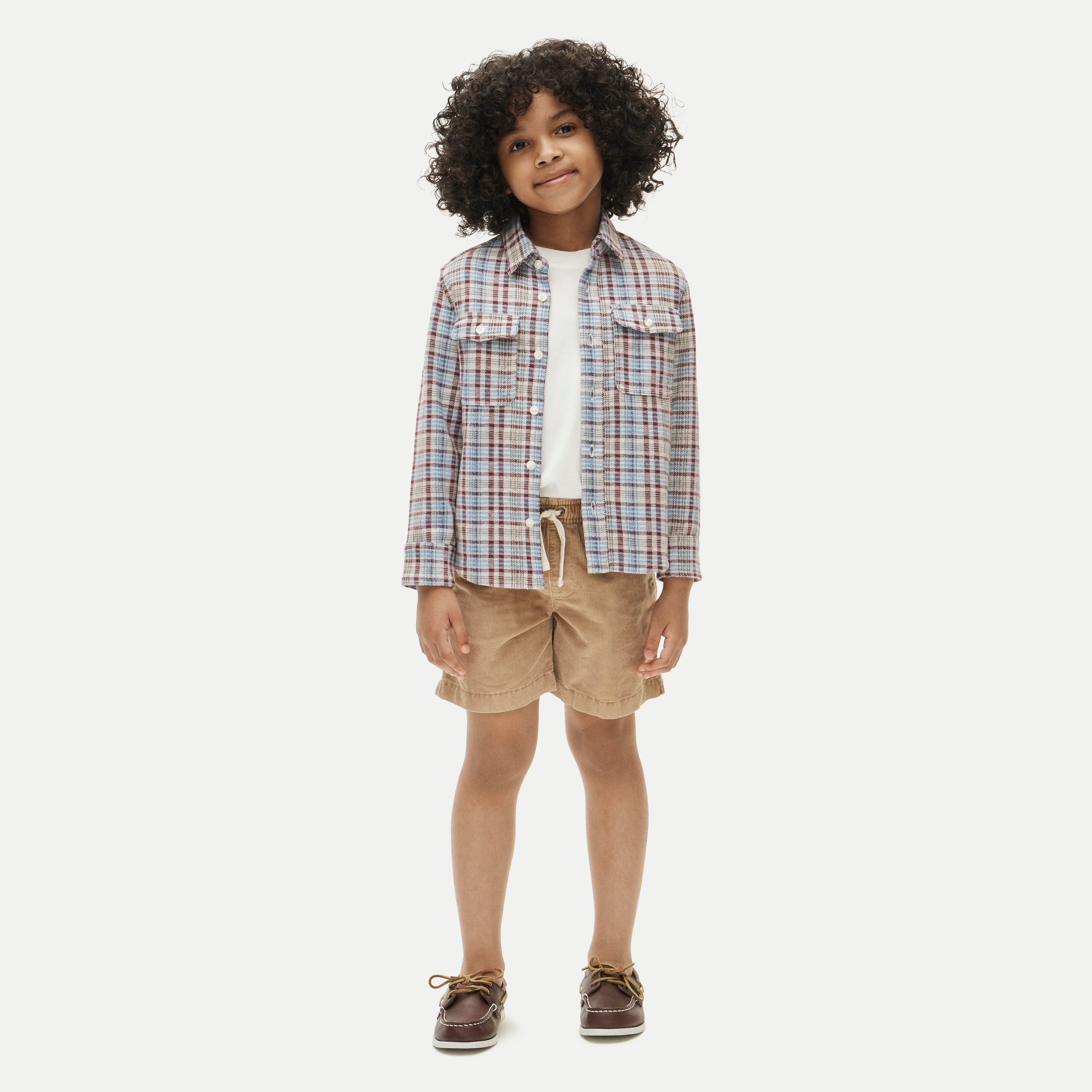 Kids' lightweight Seaboard soft-knit shirt in plaid