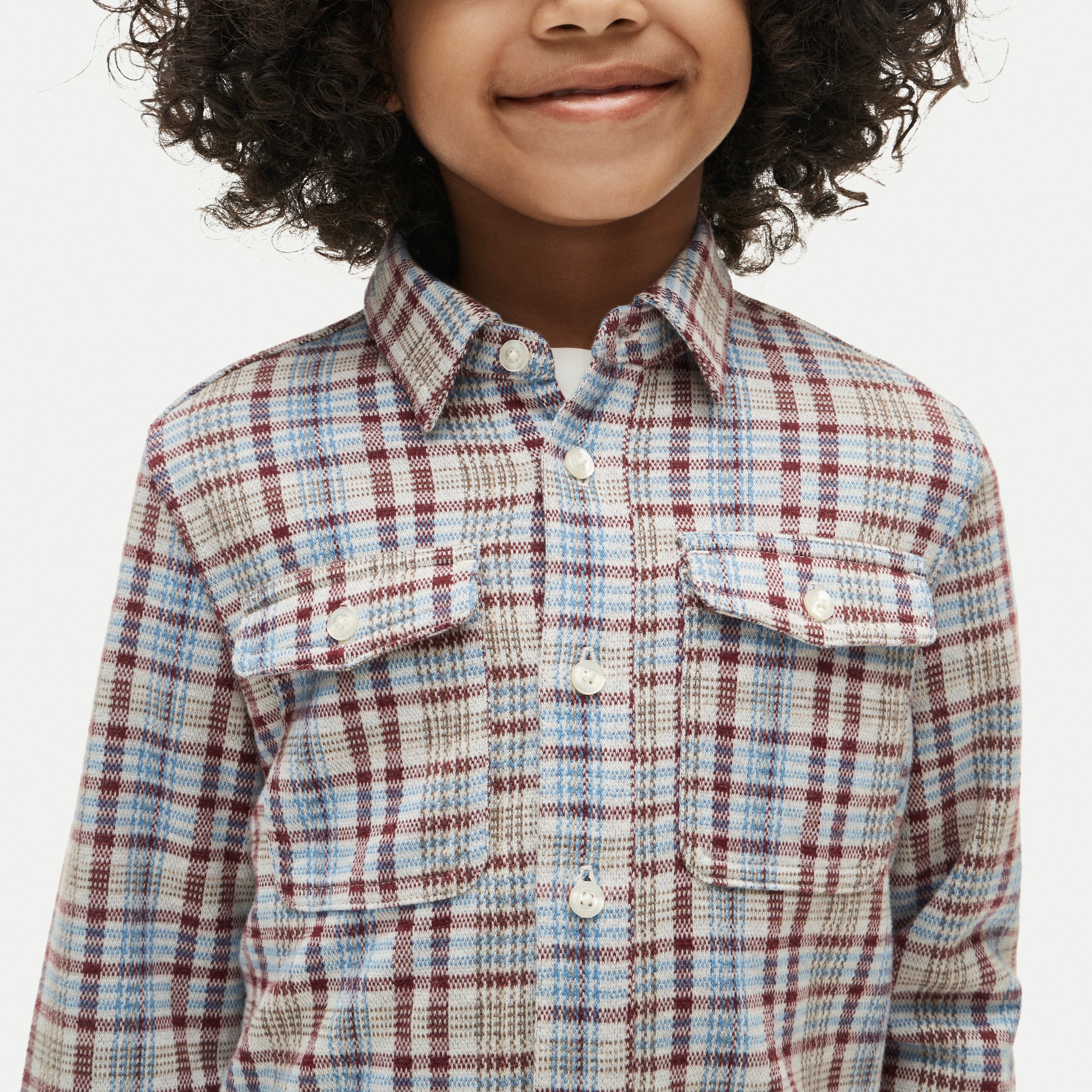 Kids' lightweight Seaboard soft-knit shirt in plaid