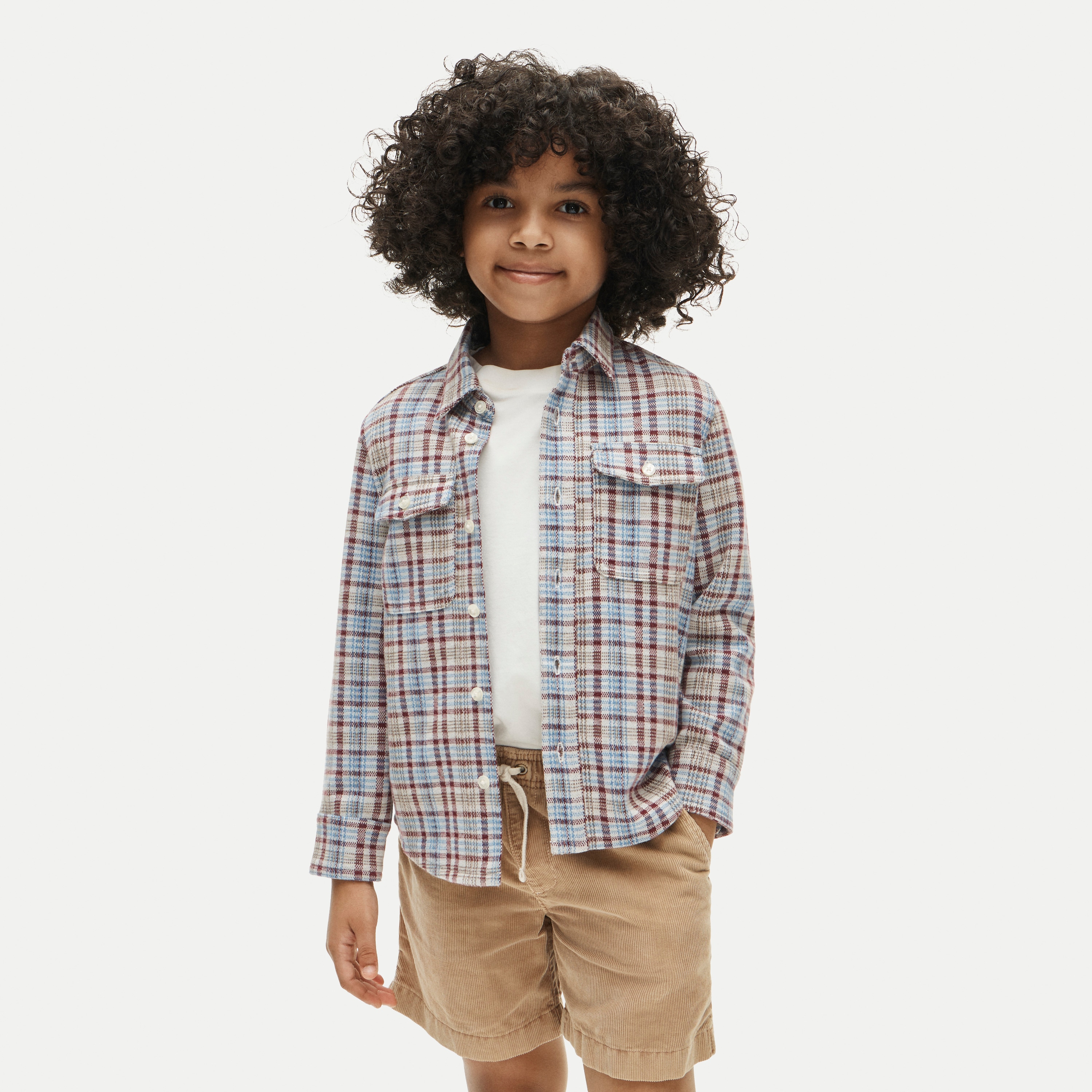 Kids' lightweight Seaboard soft-knit shirt in plaid