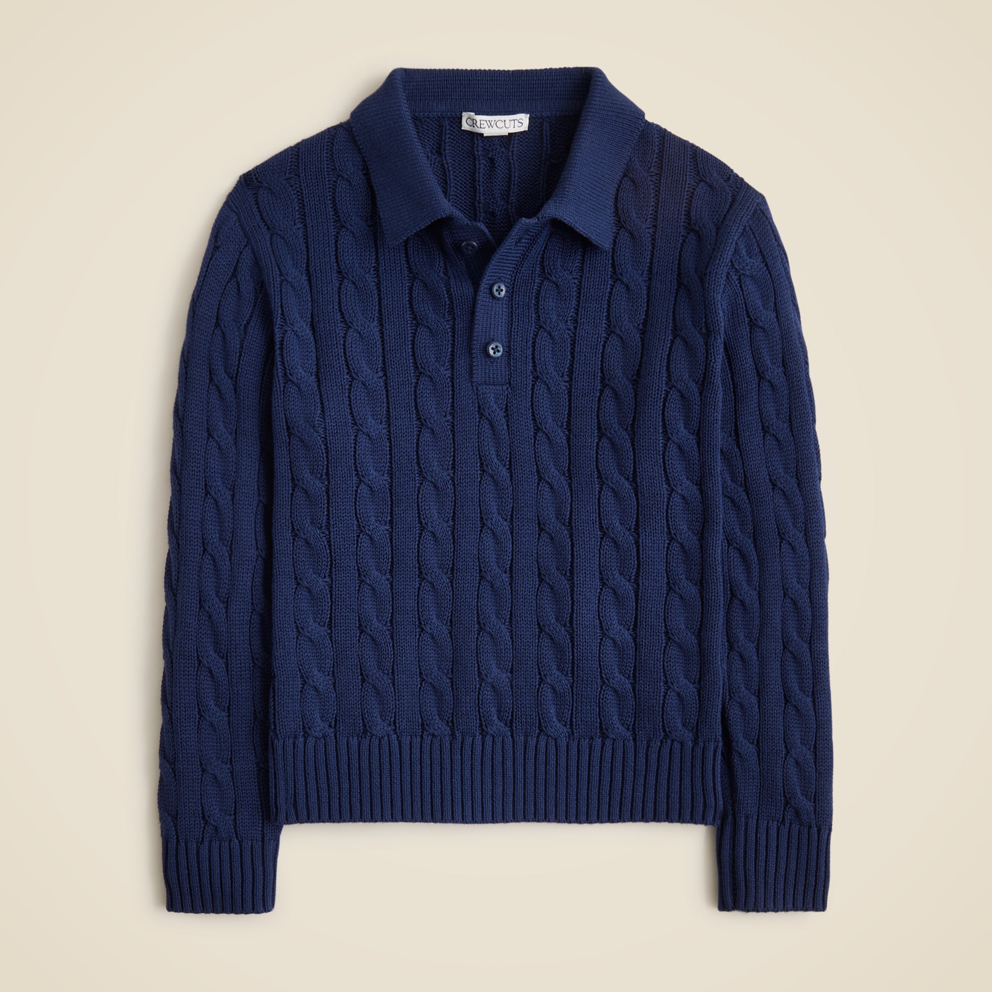J.Crew Kids' cable-knit sweater-polo