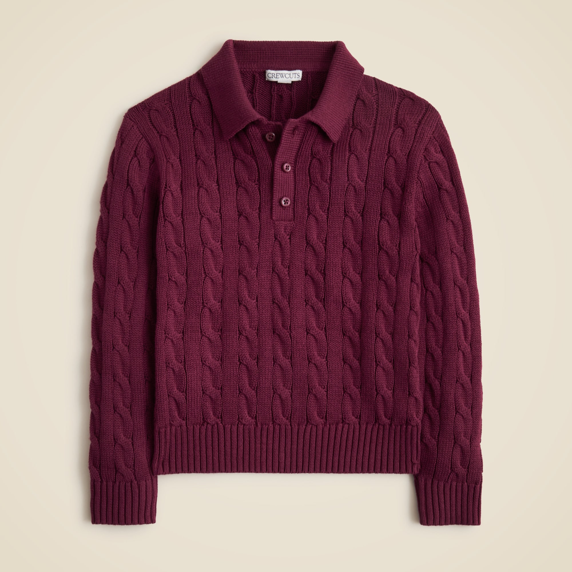  Kids' cable-knit sweater-polo