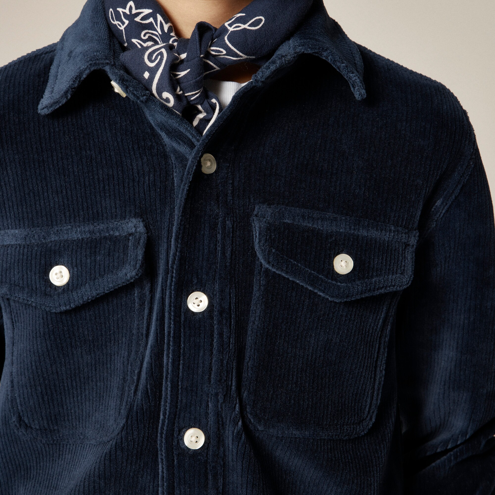 Kids' knit corduroy shirt