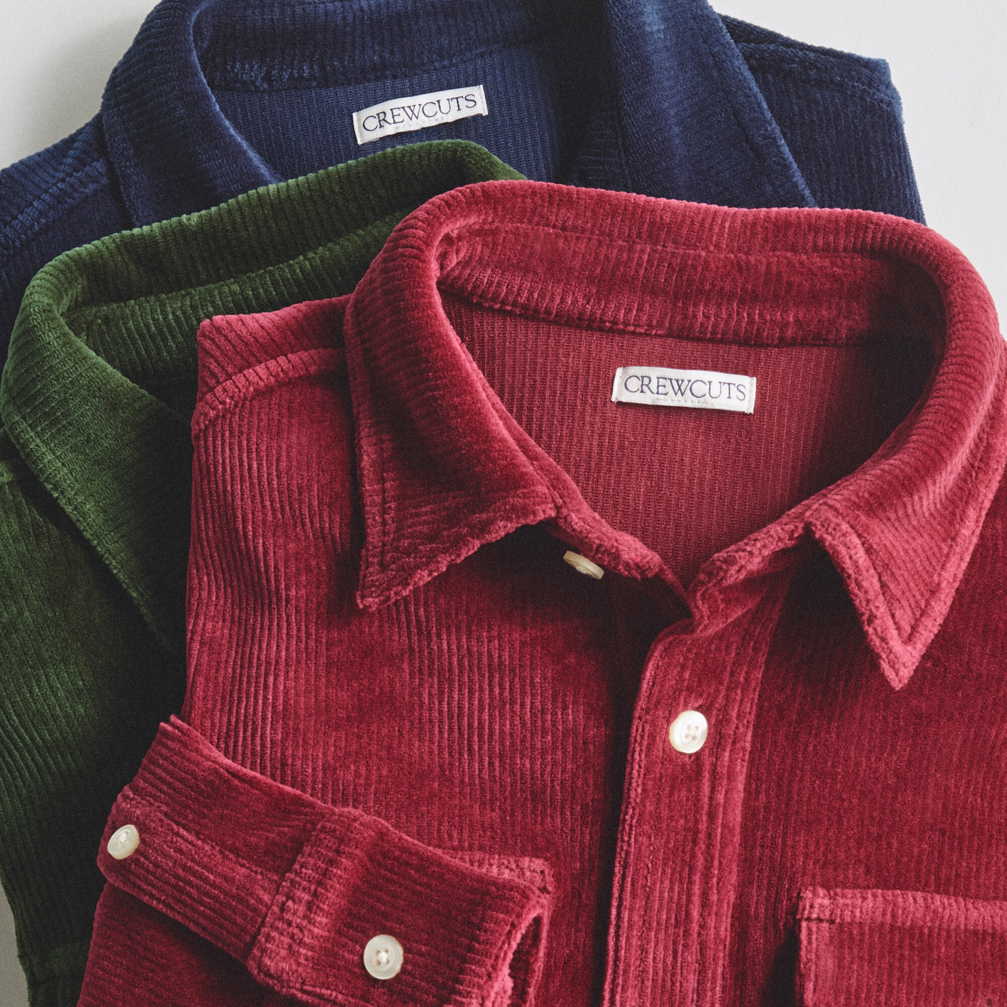 Kids' knit corduroy shirt