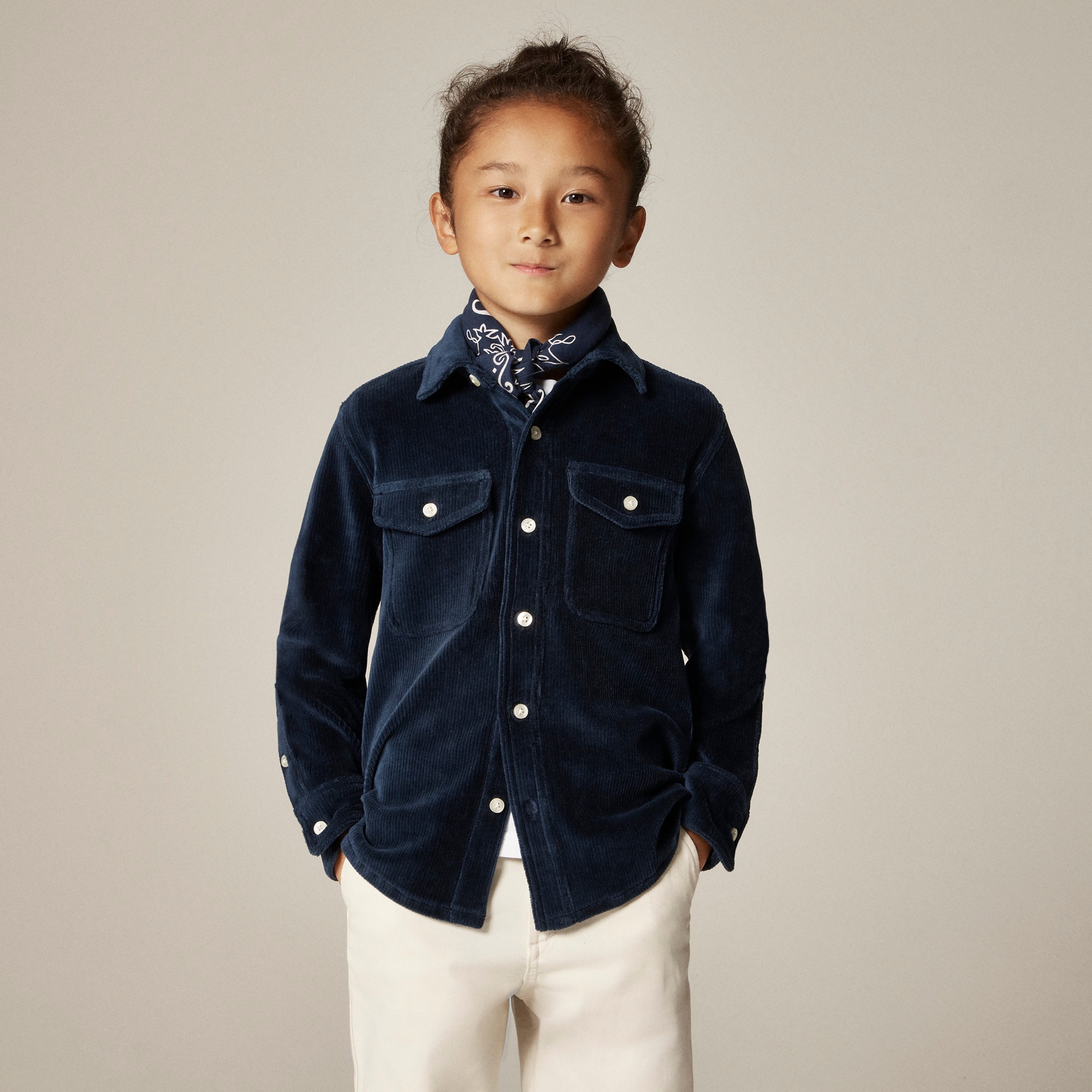 Kids' knit corduroy shirt