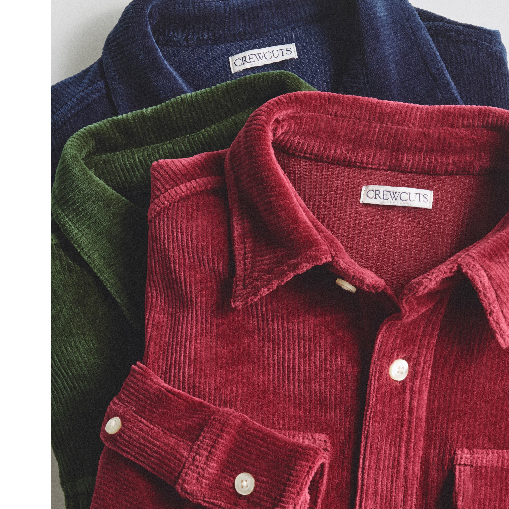 Kids' knit corduroy shirt