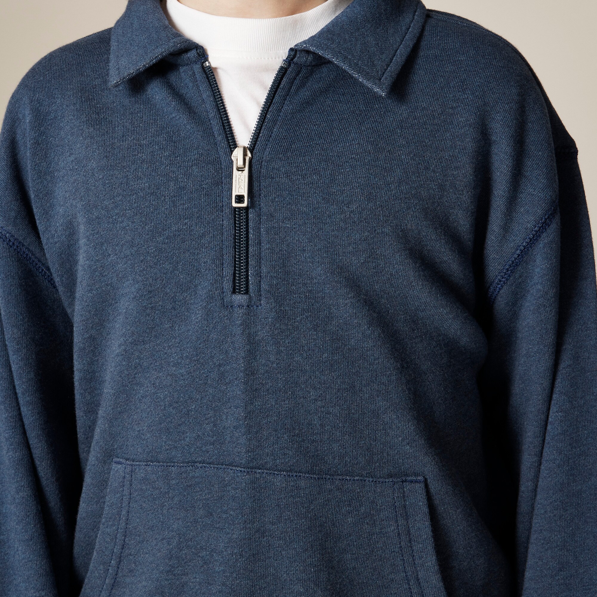 Kids' quarter-zip pullover in terry