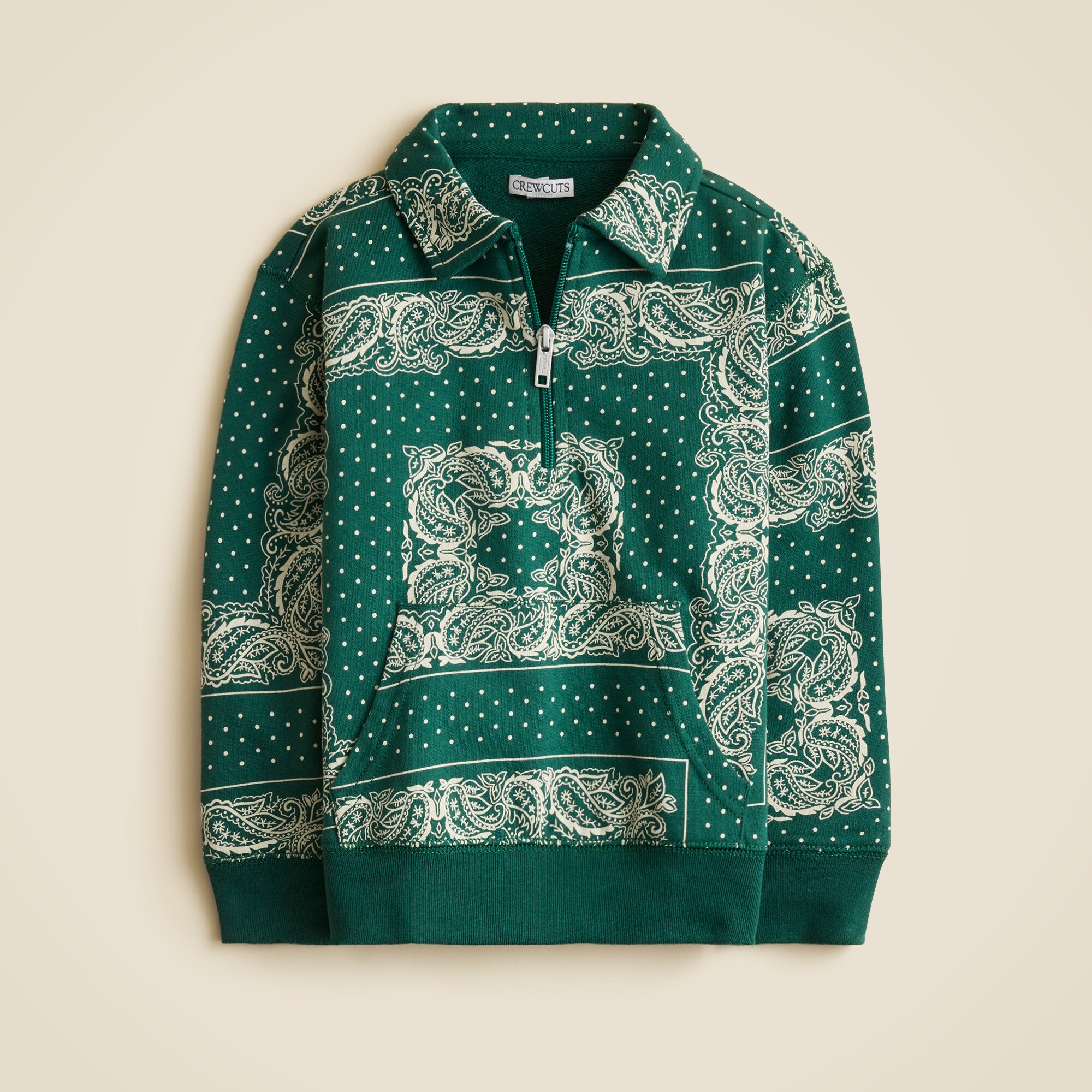  Kids' quarter-zip pullover in terry