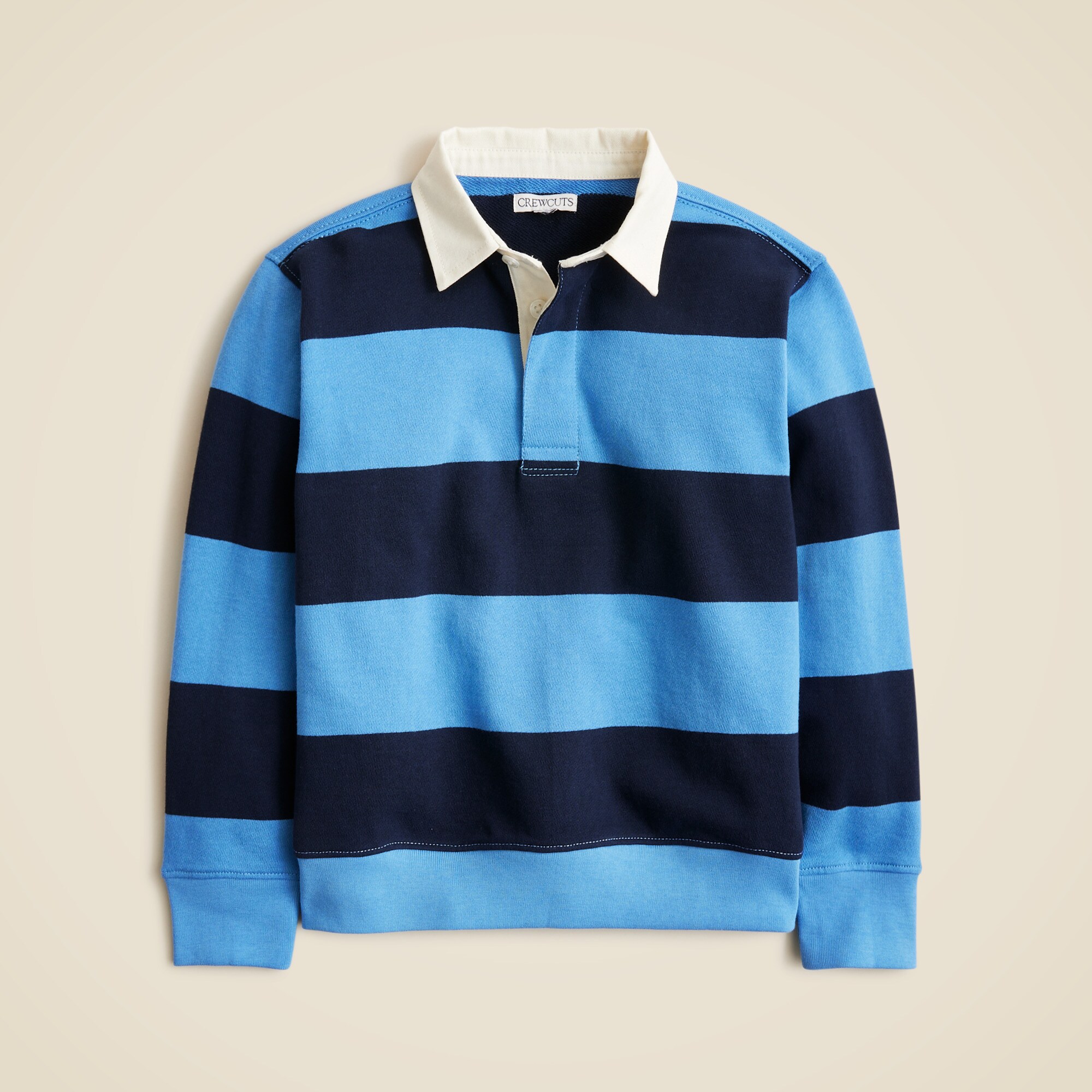 boys Kids' junior varsity rugby sweatshirt in striped terry