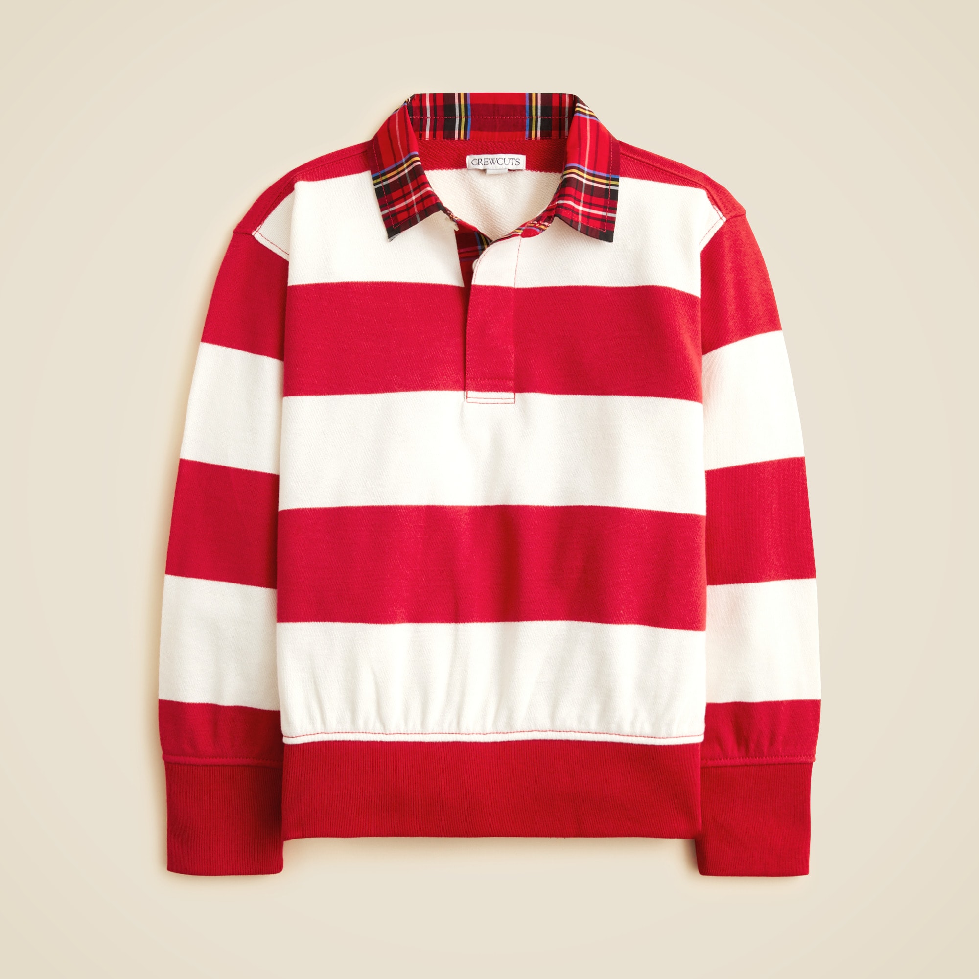  Kids' junior varsity rugby sweatshirt in striped terry
