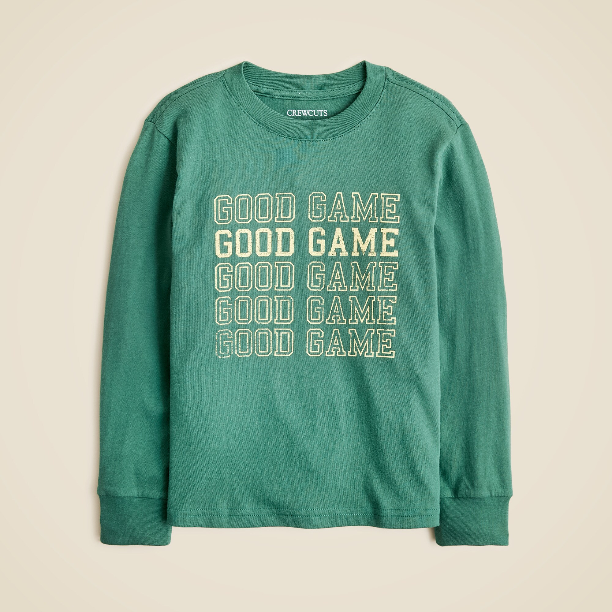  Kids' long-sleeve "Good game" graphic T-shirt