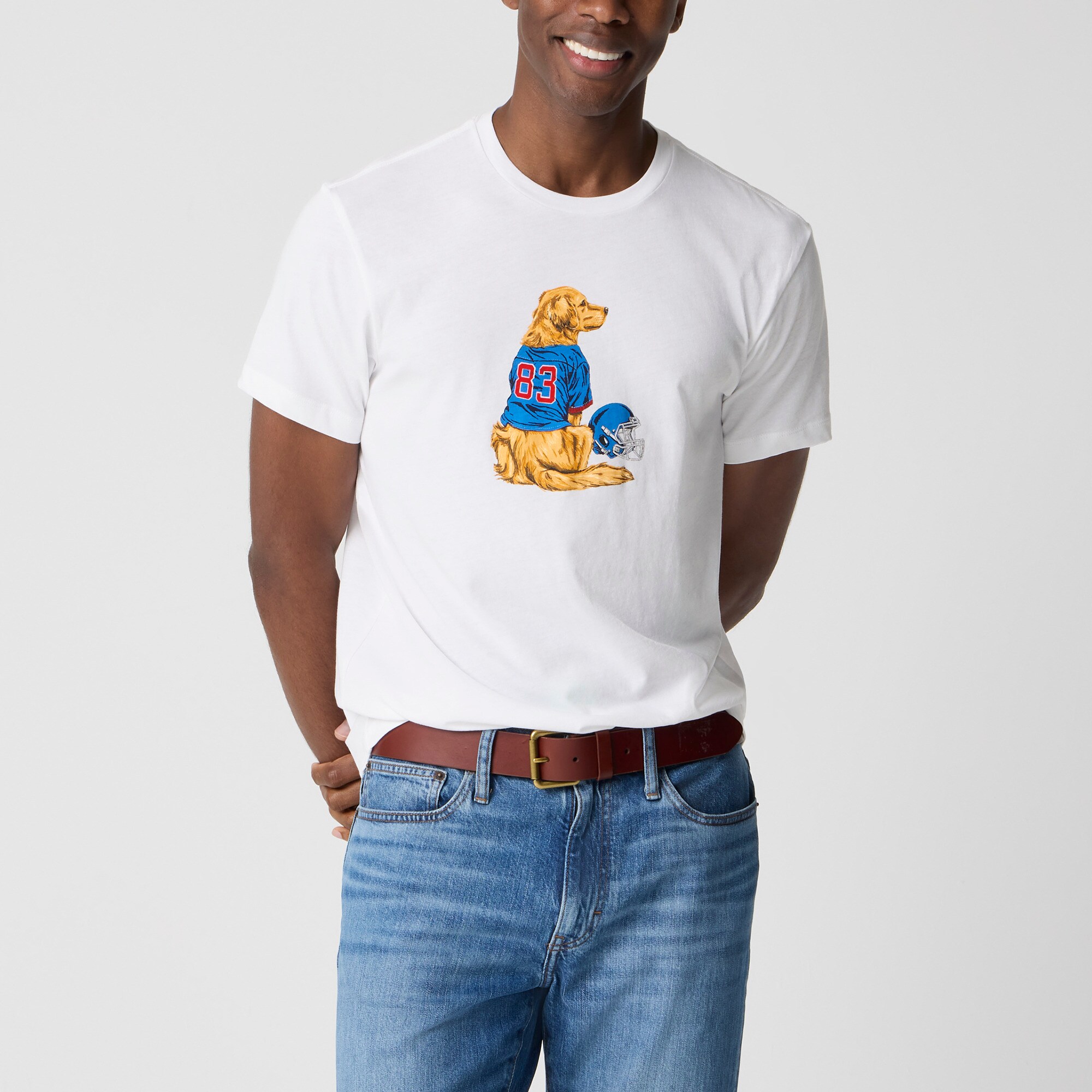 Football Dog Graphic Tee For Men | Factory