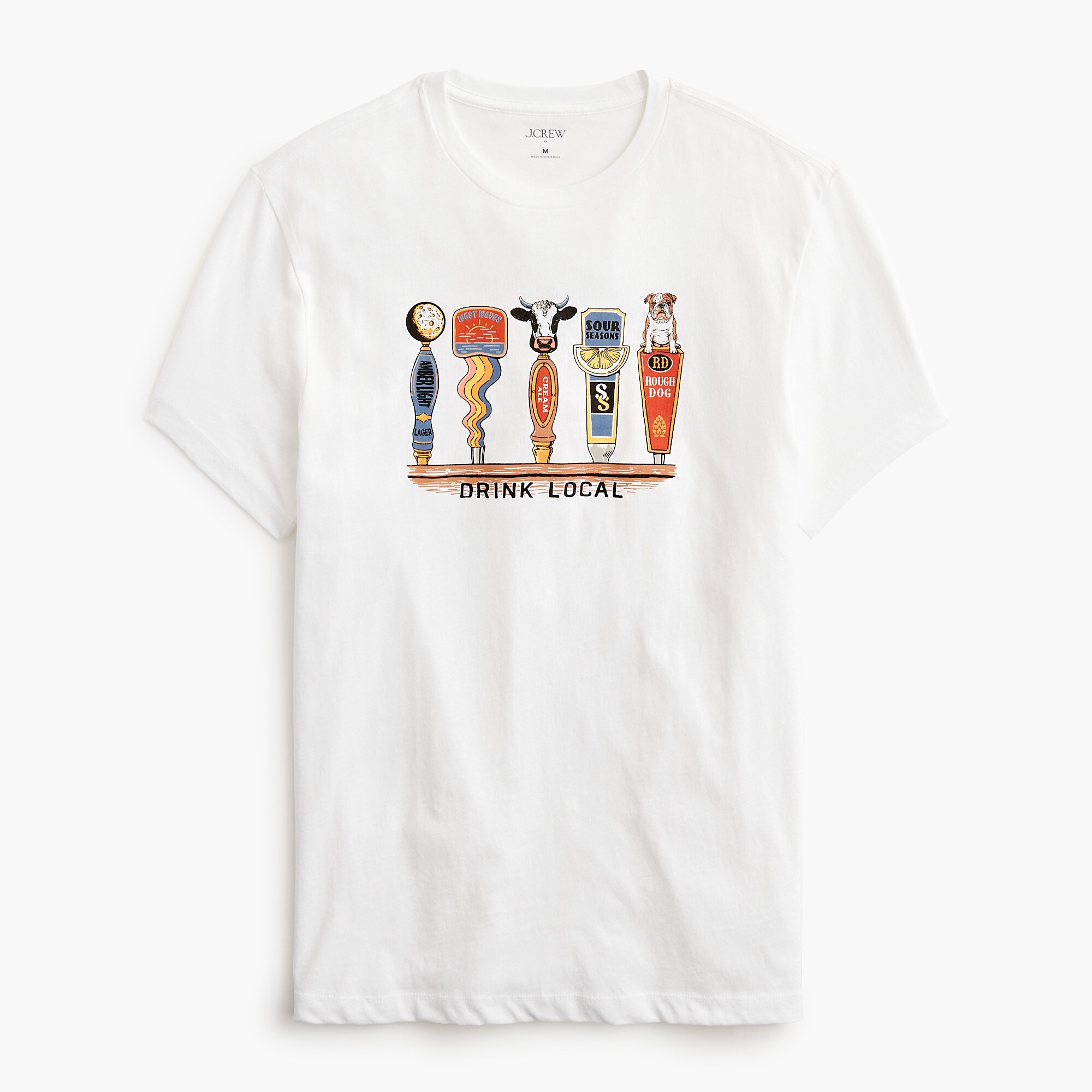 Craft beer "drink local" graphic tee