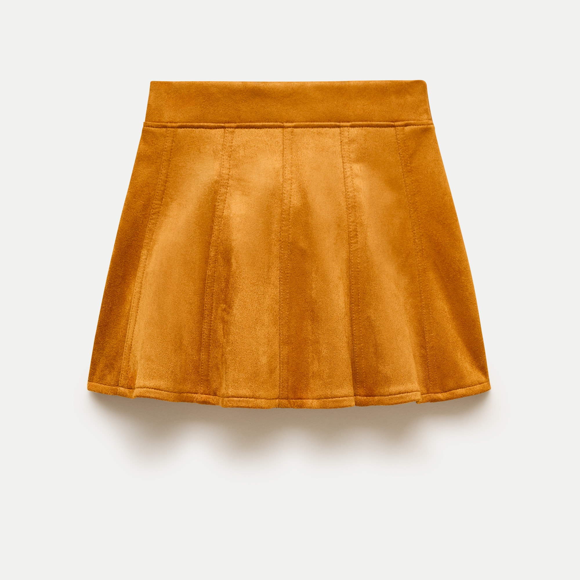 Girls' picture day skirt in faux suede