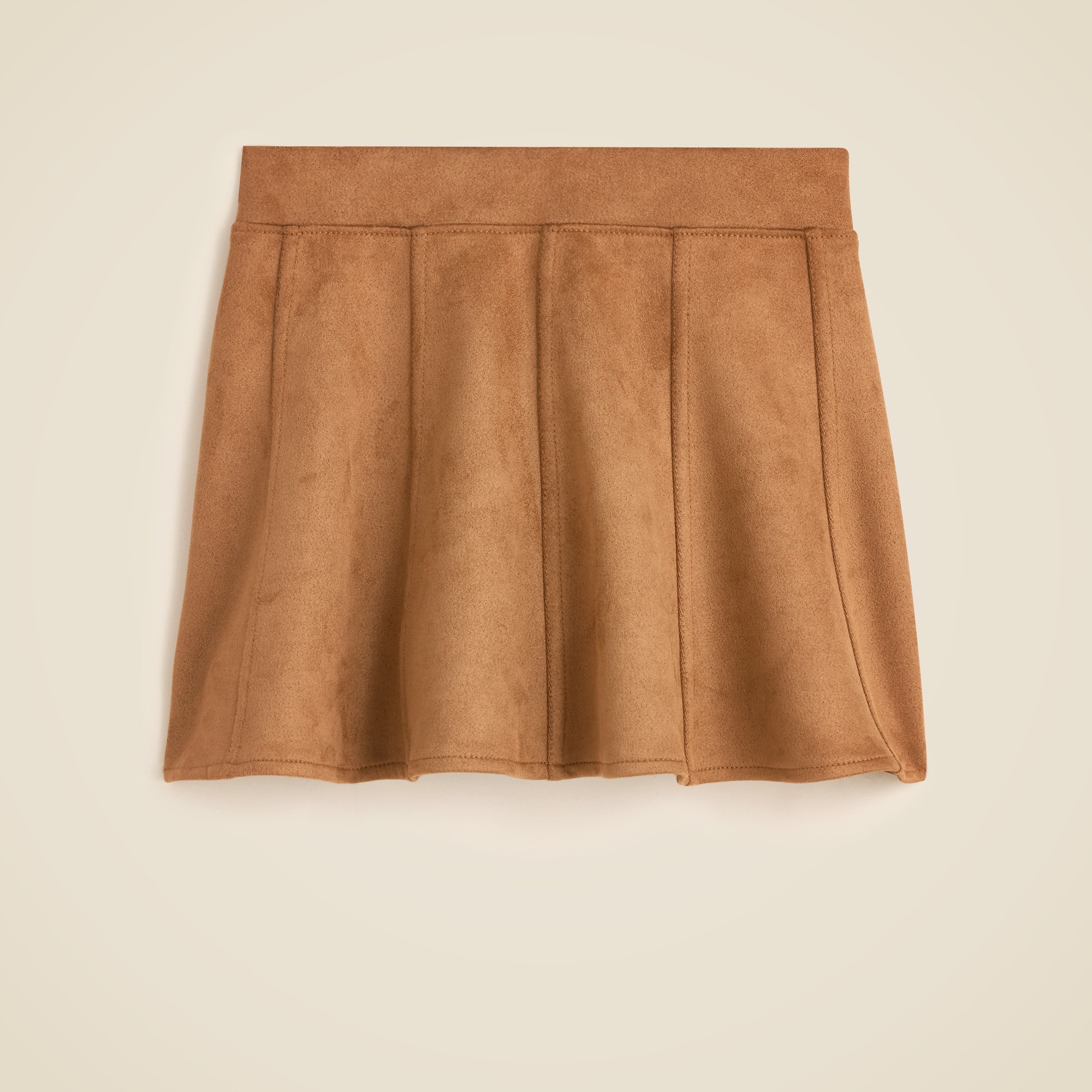 Girls' picture day skirt in faux suede