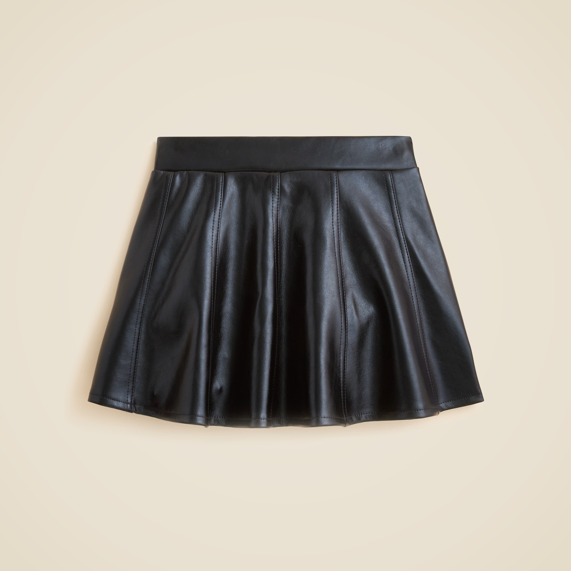 Girls' picture day skirt in faux leather