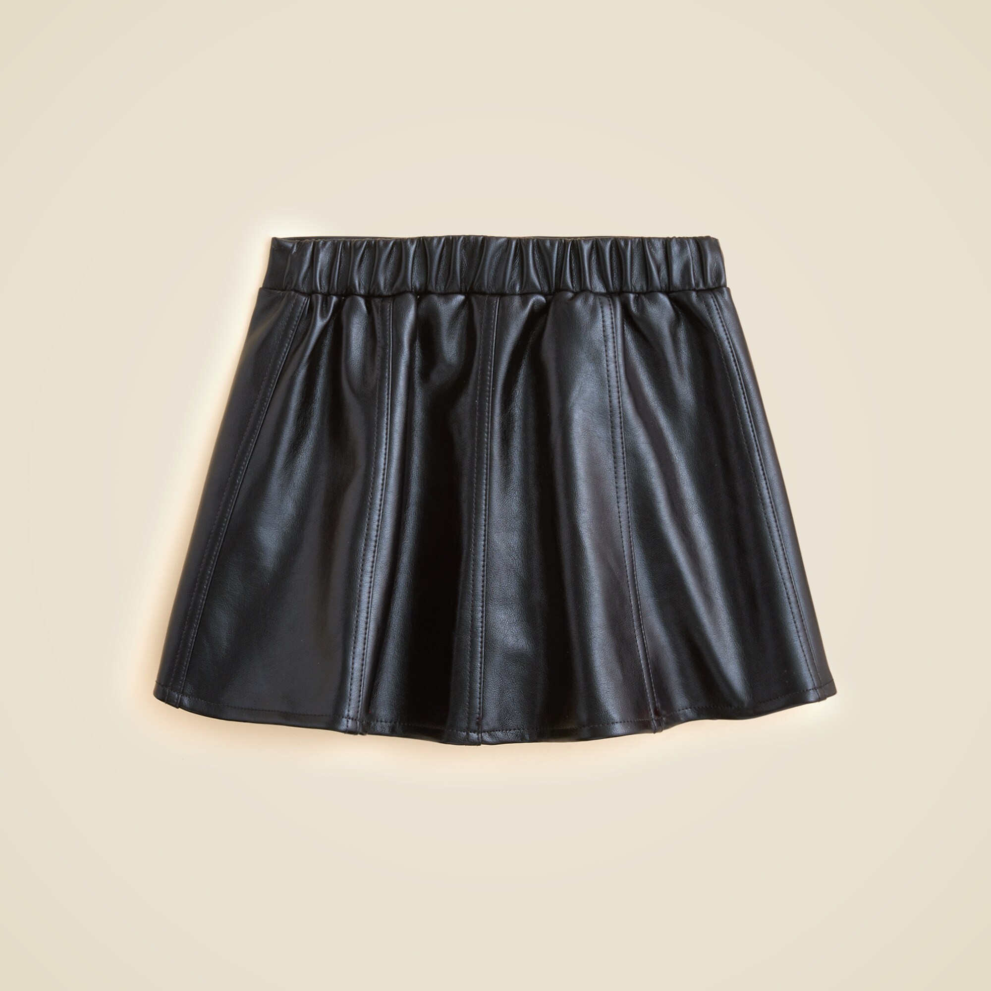 Girls' picture day skirt in faux leather