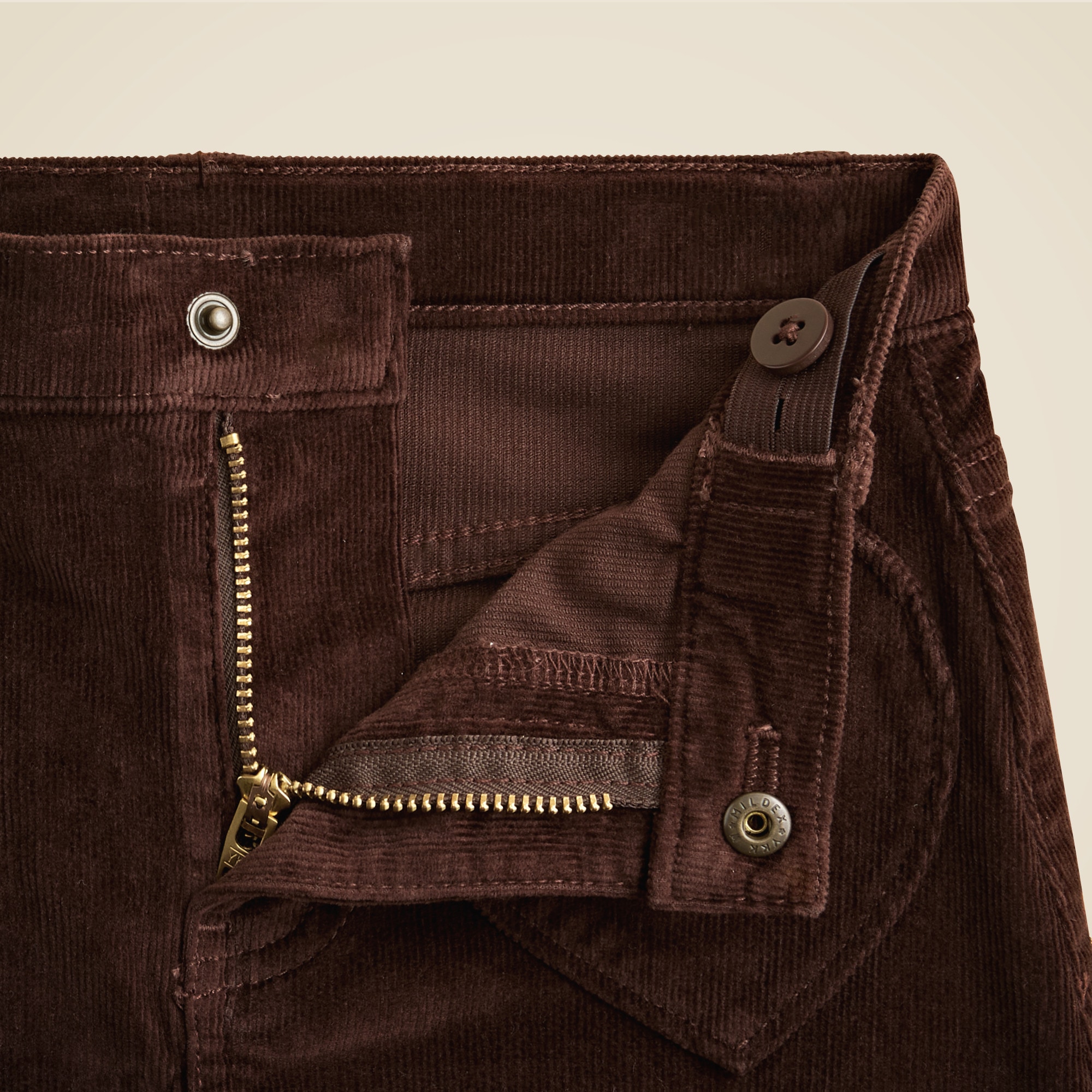 Girls' heart-pocket corduroy skirt