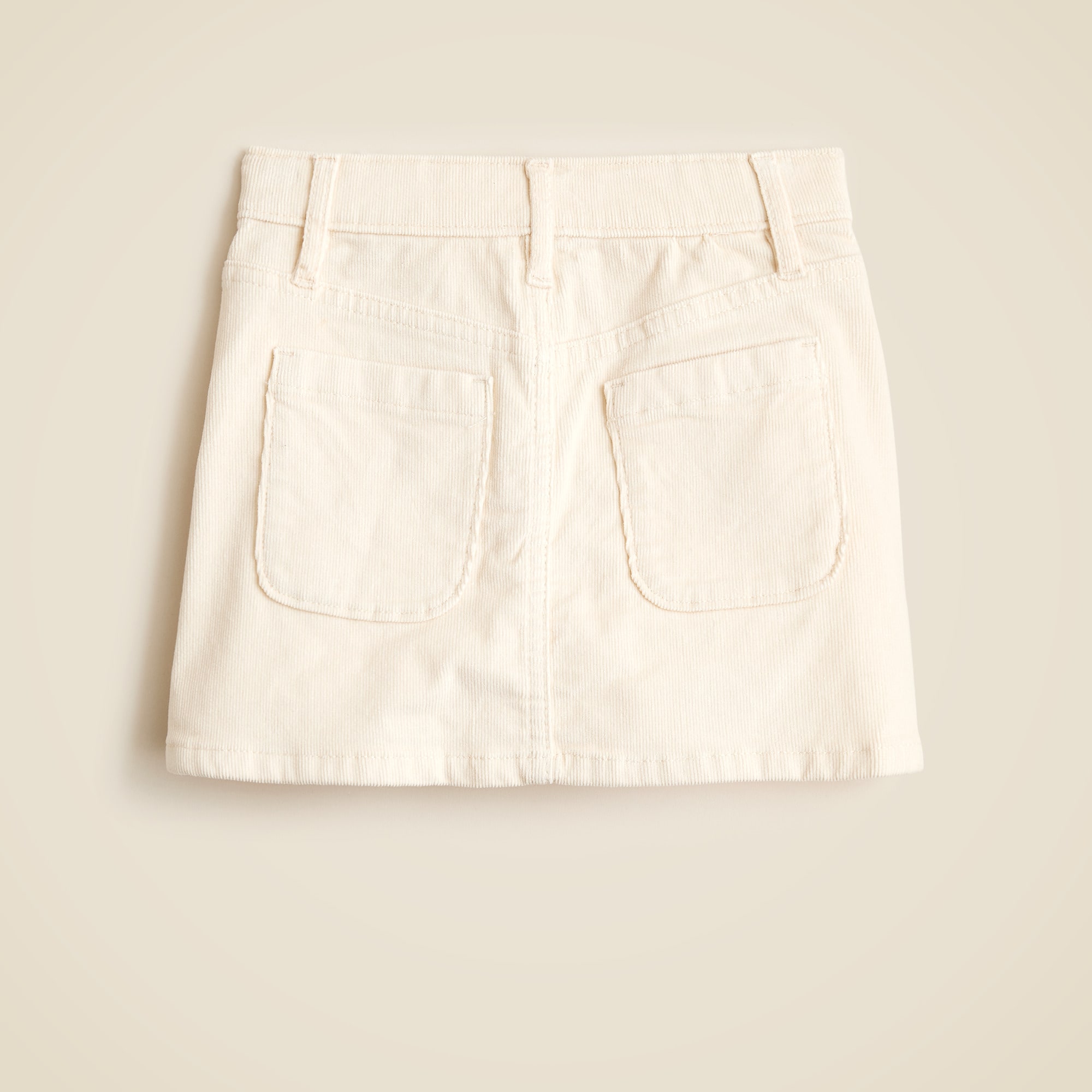 Girls' heart-pocket corduroy skirt