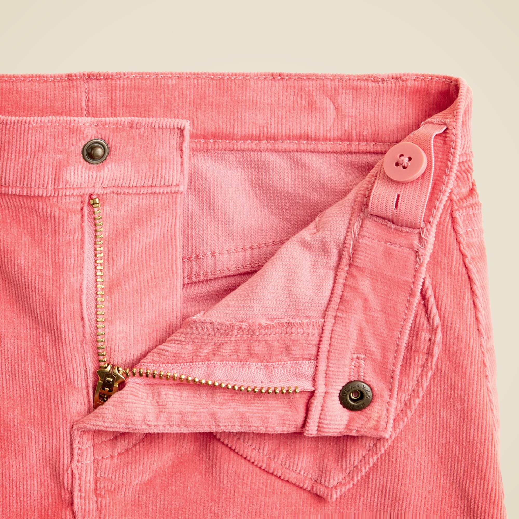 Girls' heart-pocket corduroy skirt