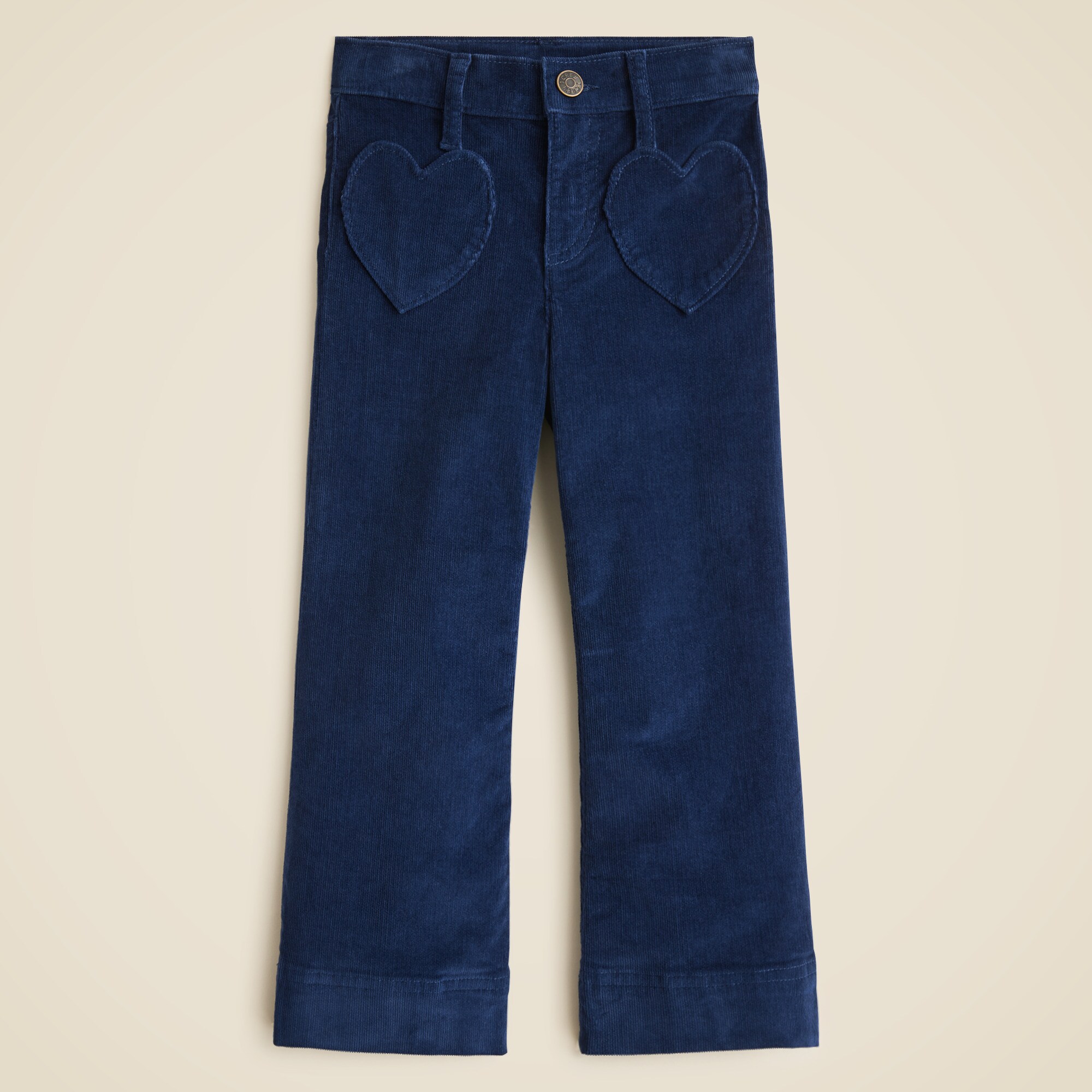  Girls' sailor corduroy trouser with heart pockets