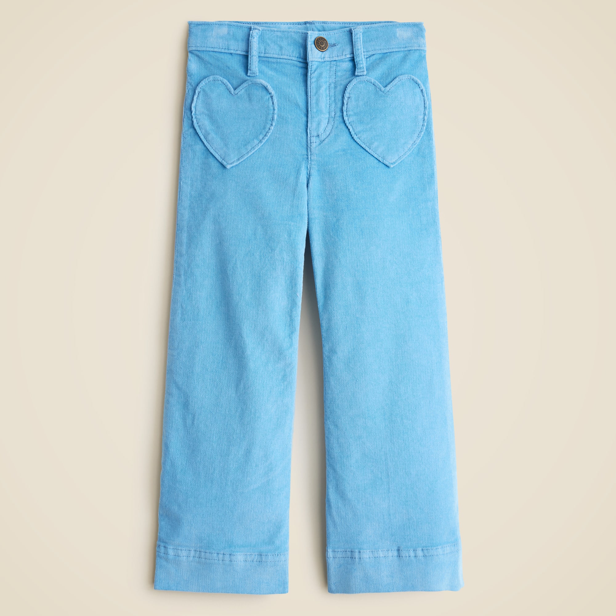  Girls' sailor corduroy trouser with heart pockets