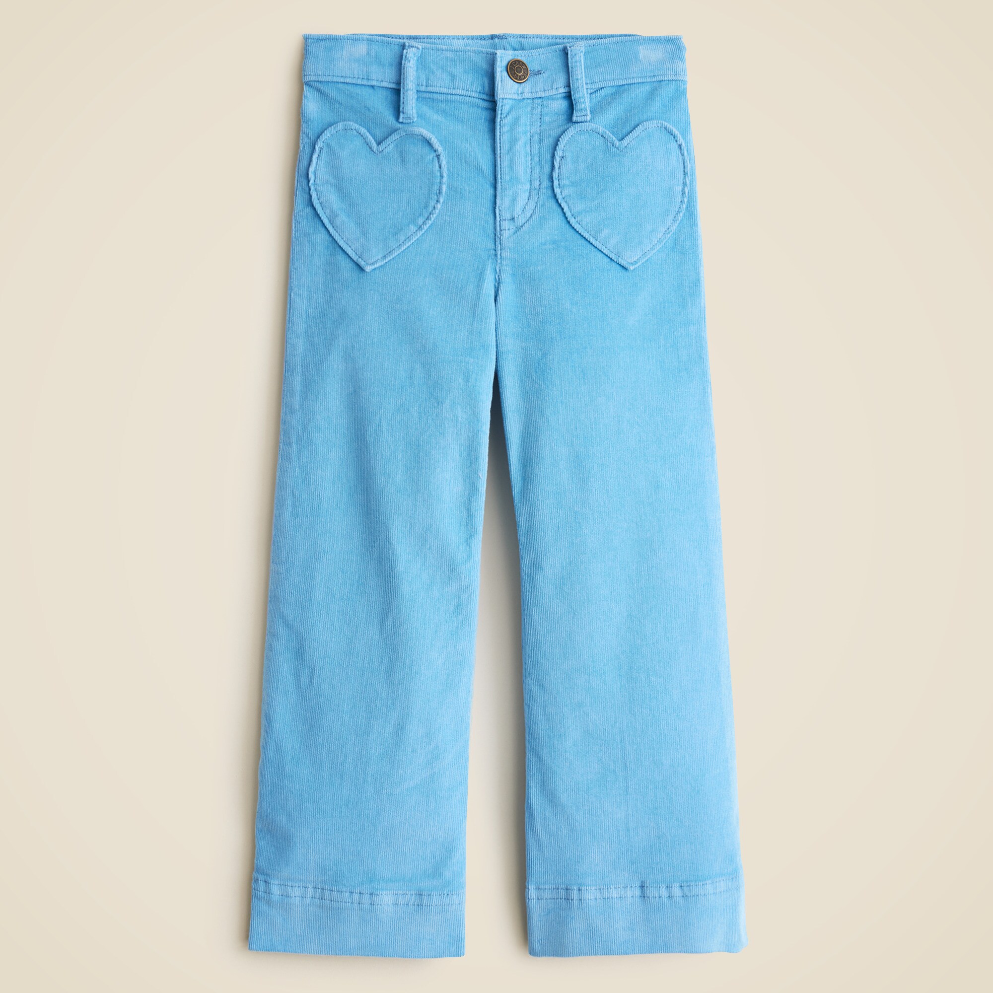Girls' sailor corduroy trouser with heart pockets