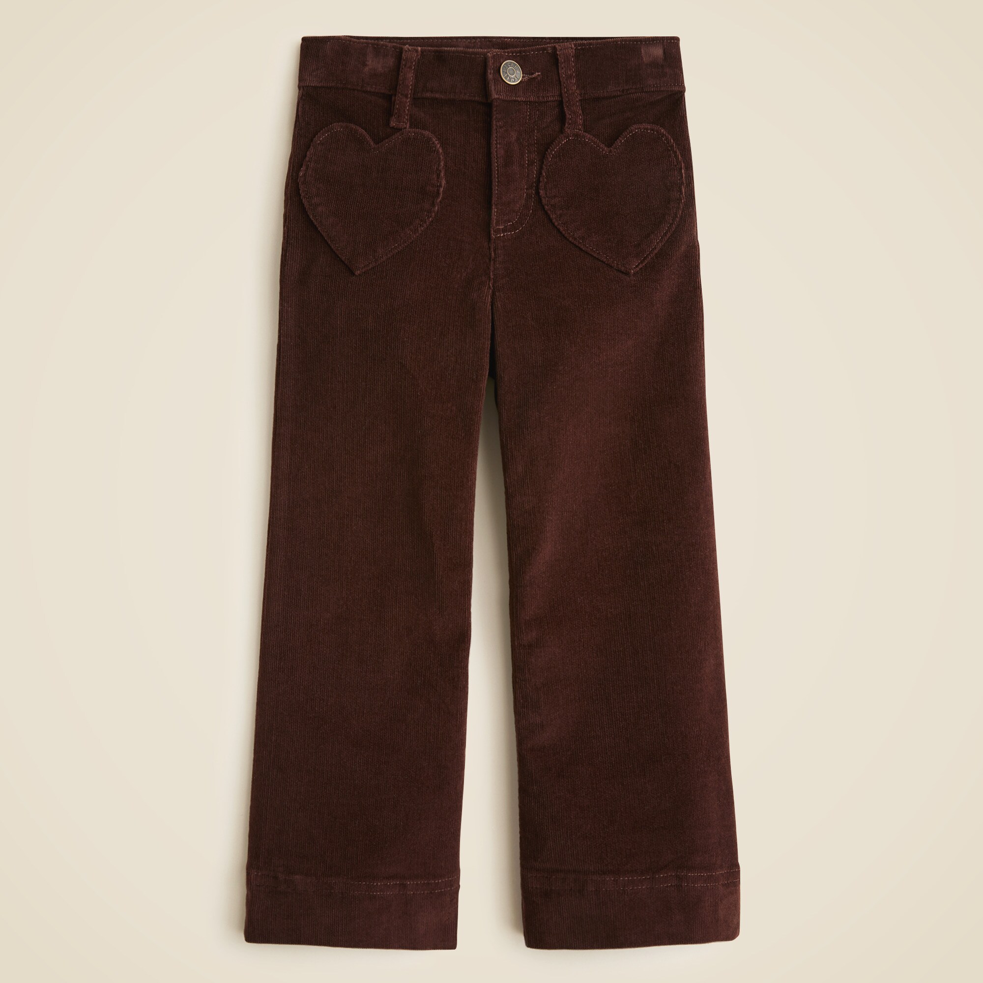  Girls' sailor corduroy trouser with heart pockets