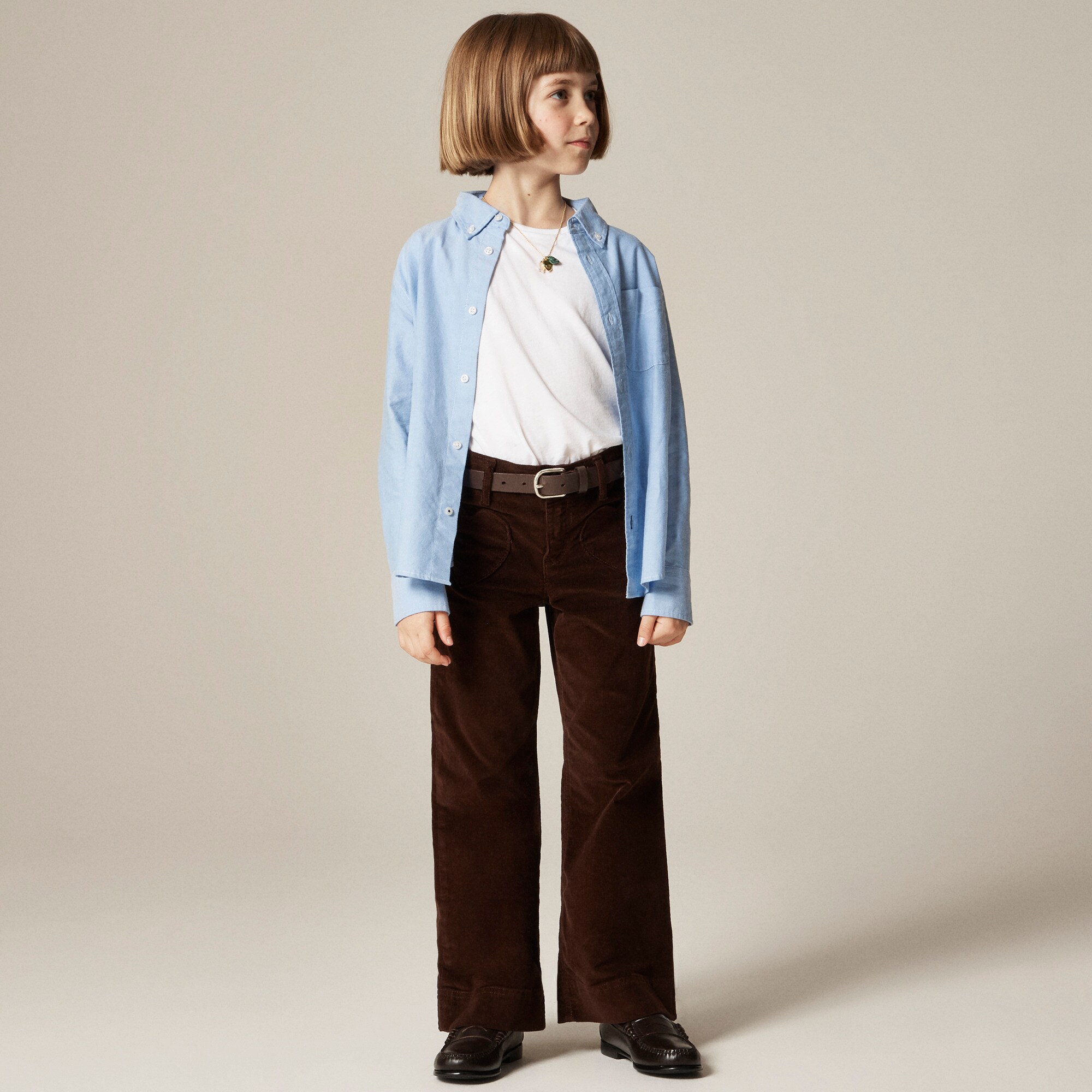 girls Girls' sailor corduroy trouser with heart pockets