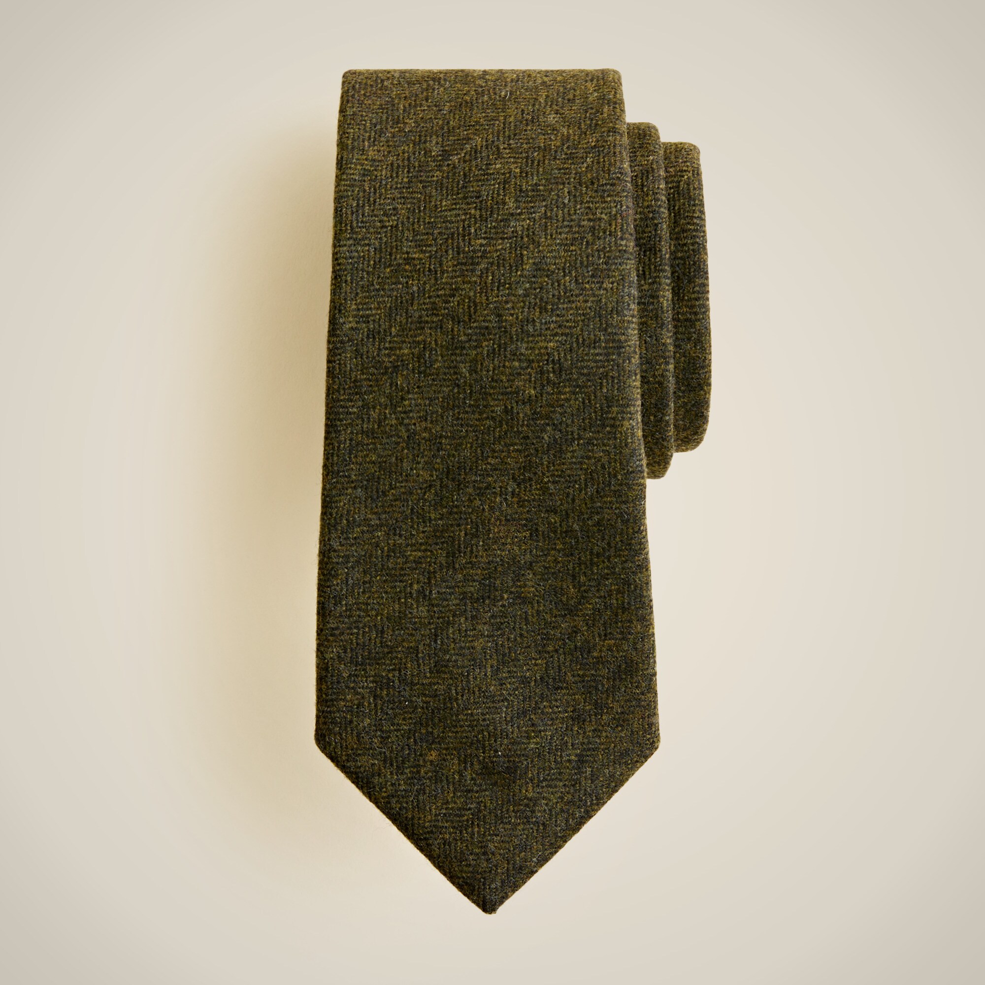 Scottish lambswool-blend tie in herringbone