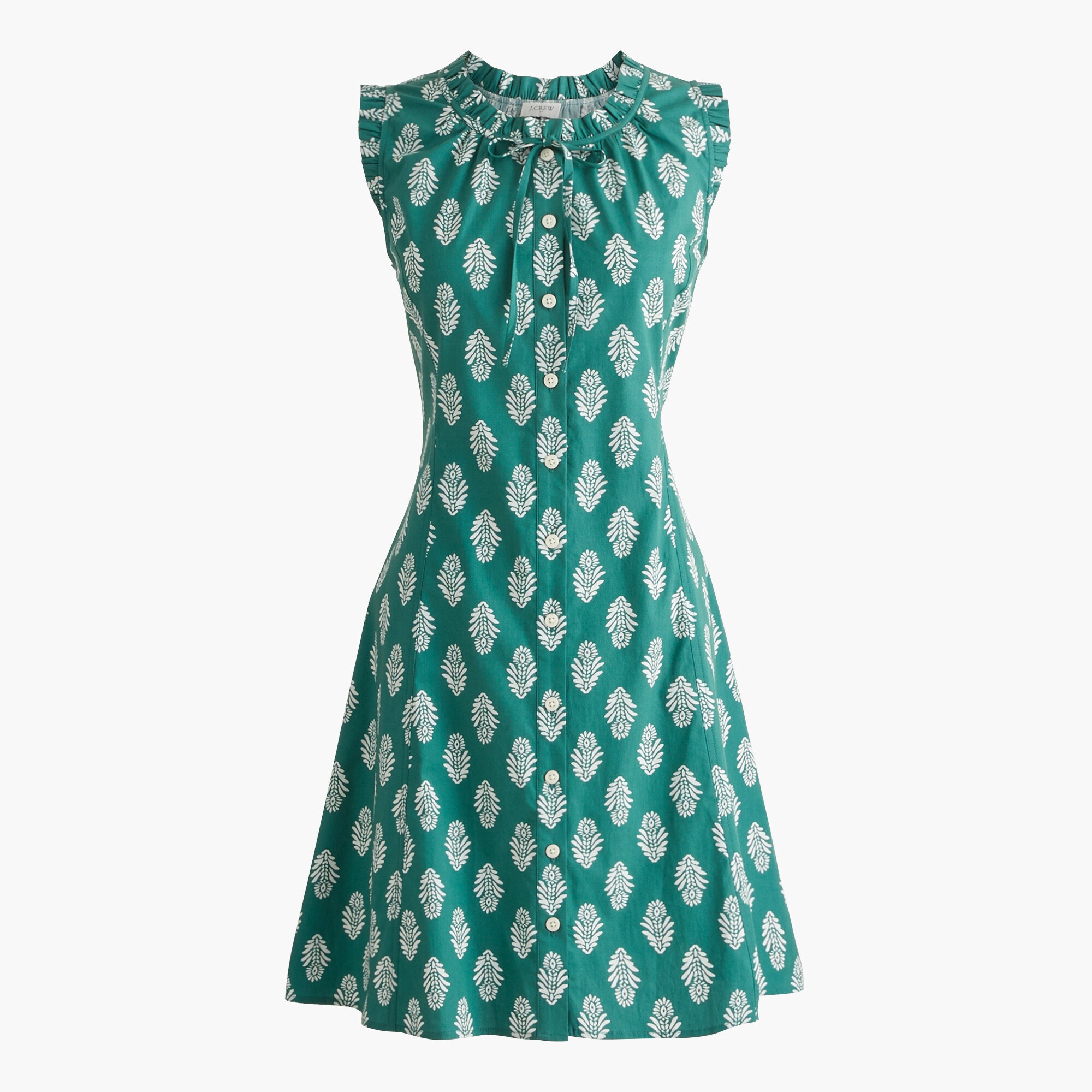 womens Ruffle tie-neck mini dress