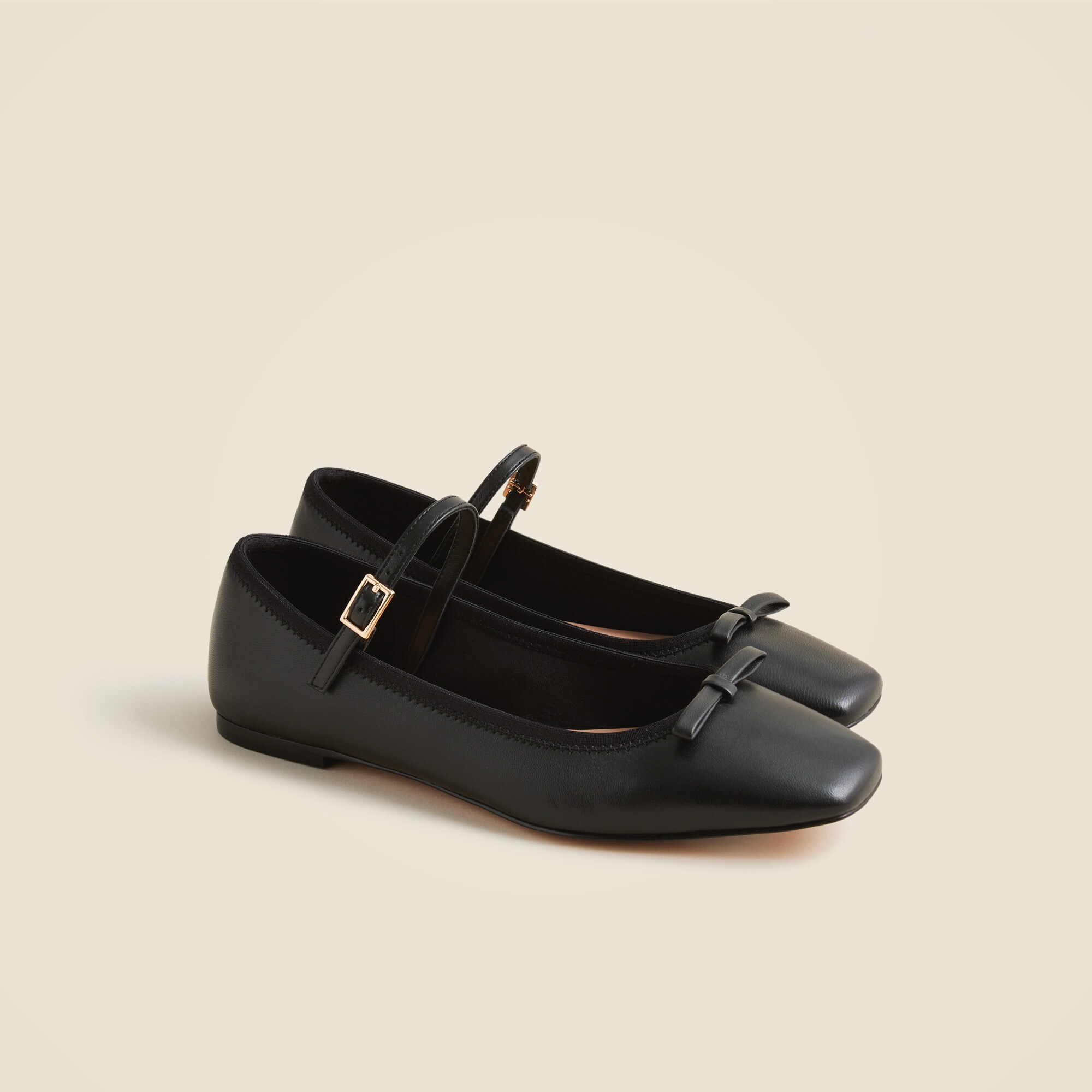 quinn mary jane ballet flats in leather for women