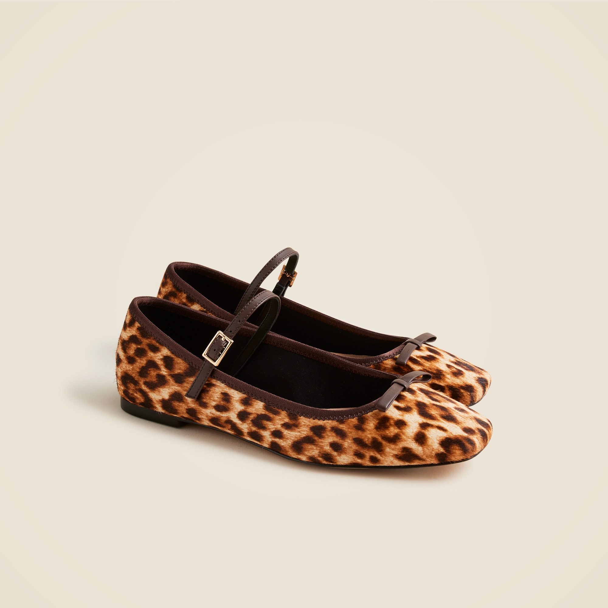 Quinn Mary Jane ballet flats in leopard print