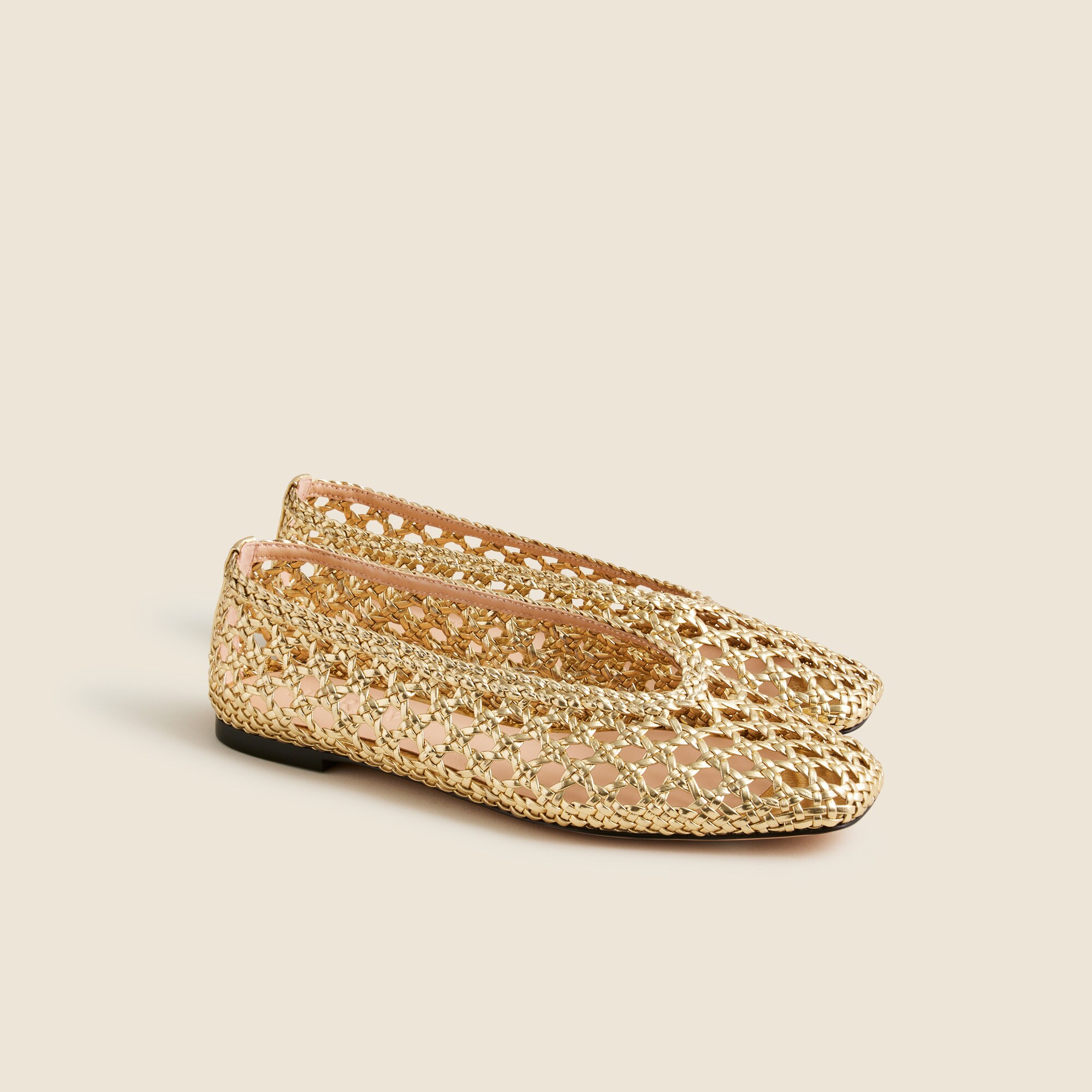 Quinn handwoven ballet flats in leather
