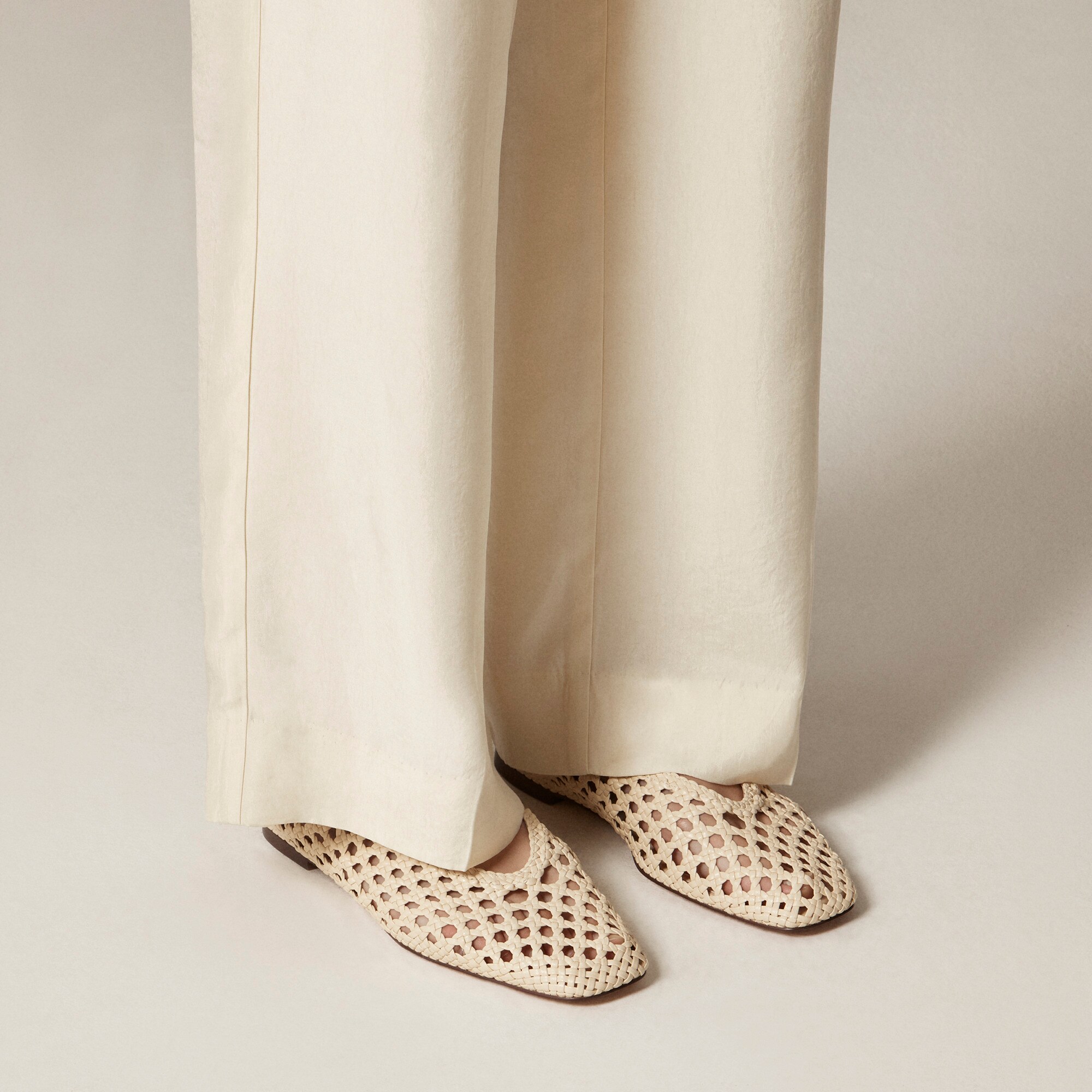 Quinn handwoven ballet flats in leather