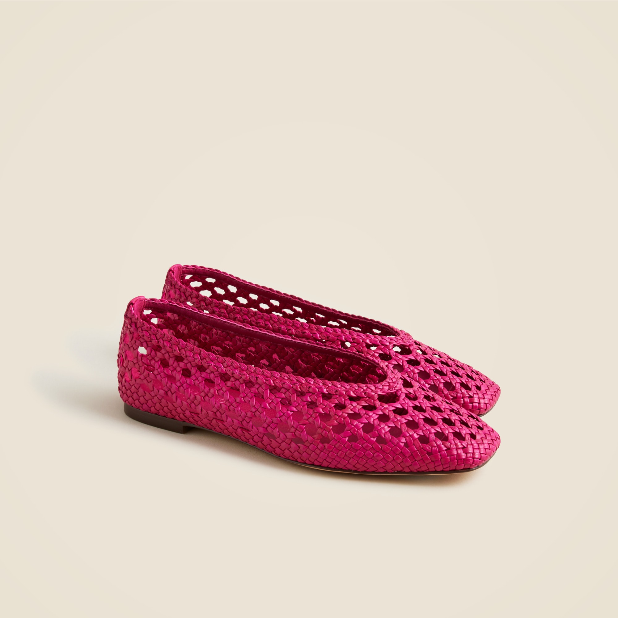 Quinn Handwoven Ballet Flats In Leather For Women | J.Crew