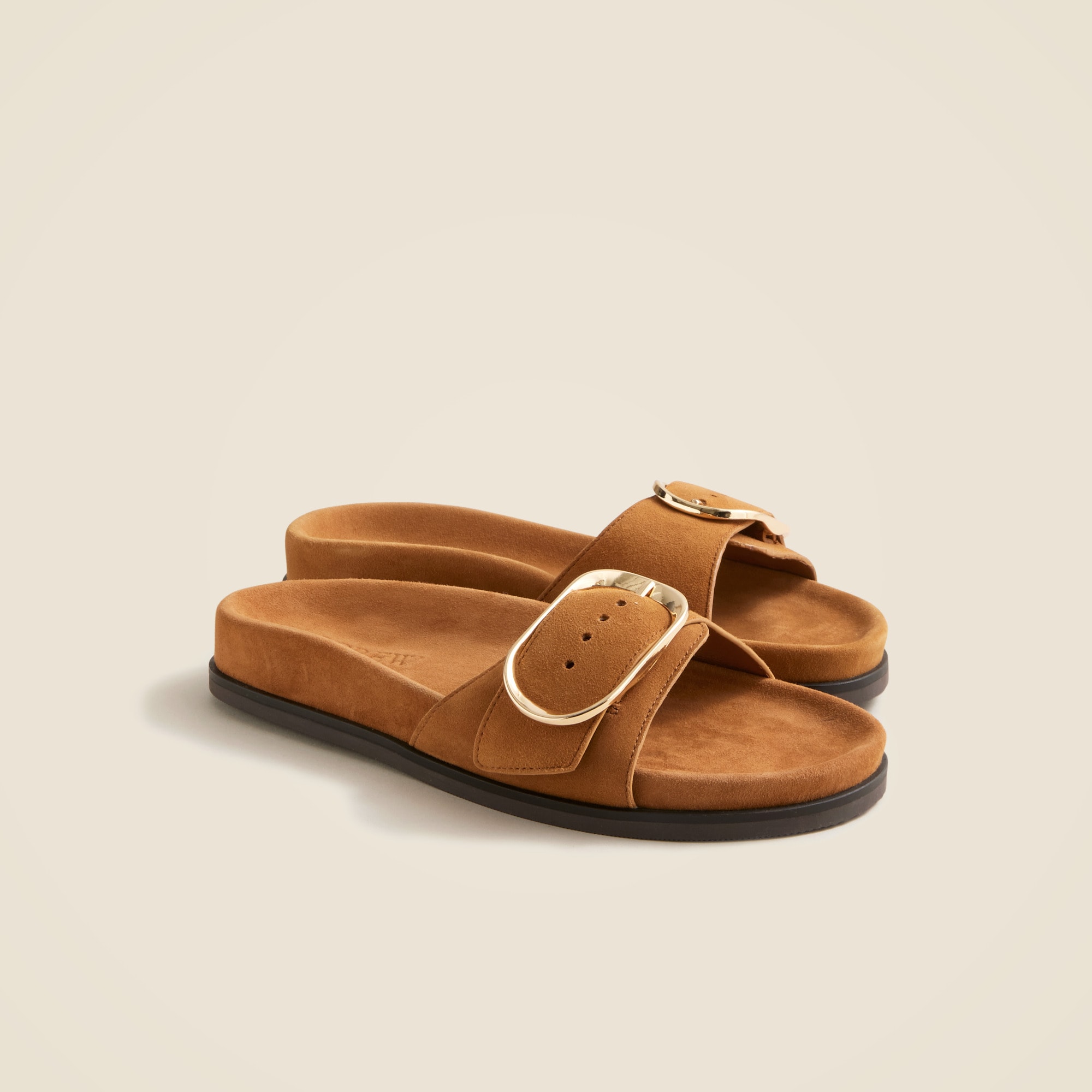 womens Colbie oversized buckle sandals in suede
