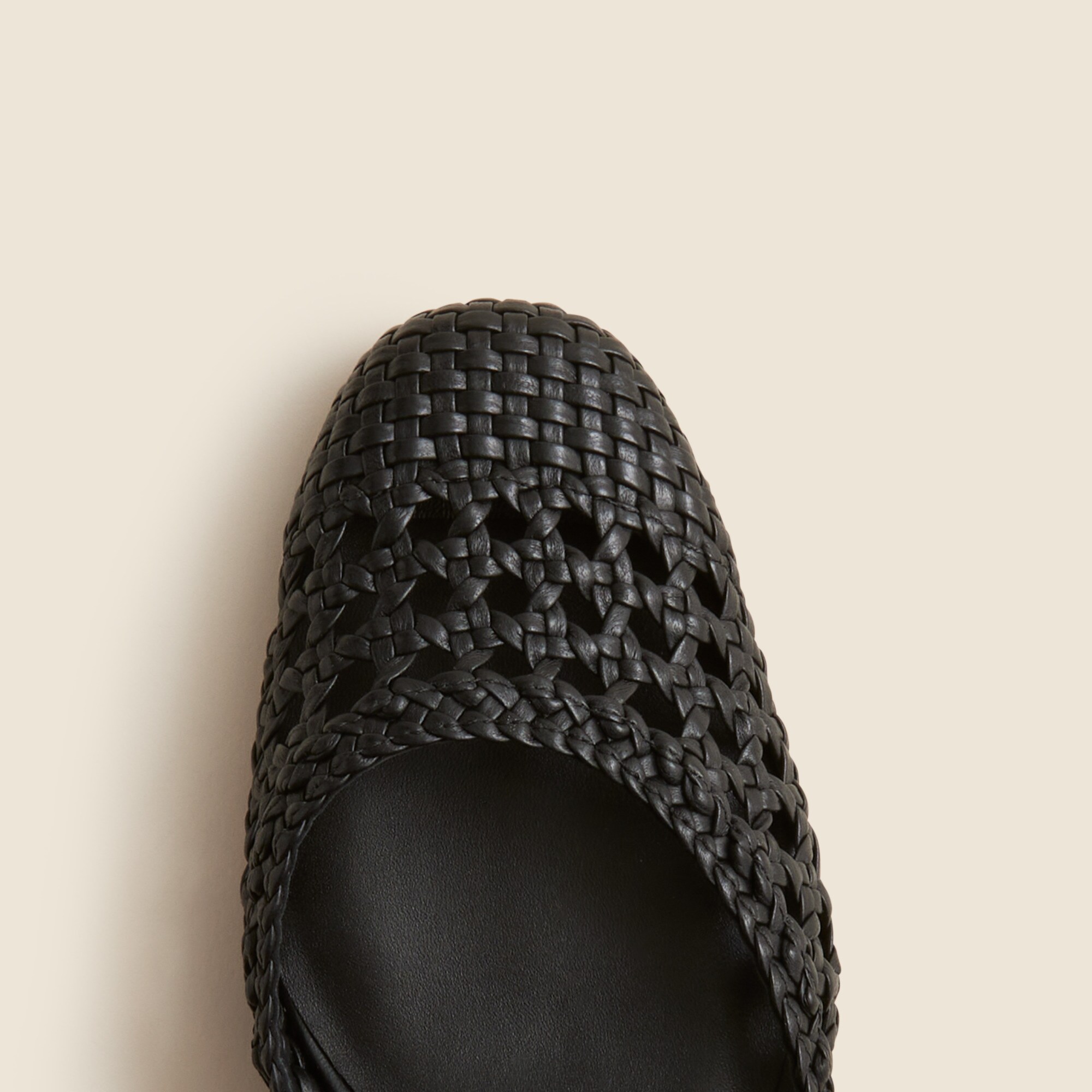 Mollie buckle-strap heels in woven leather