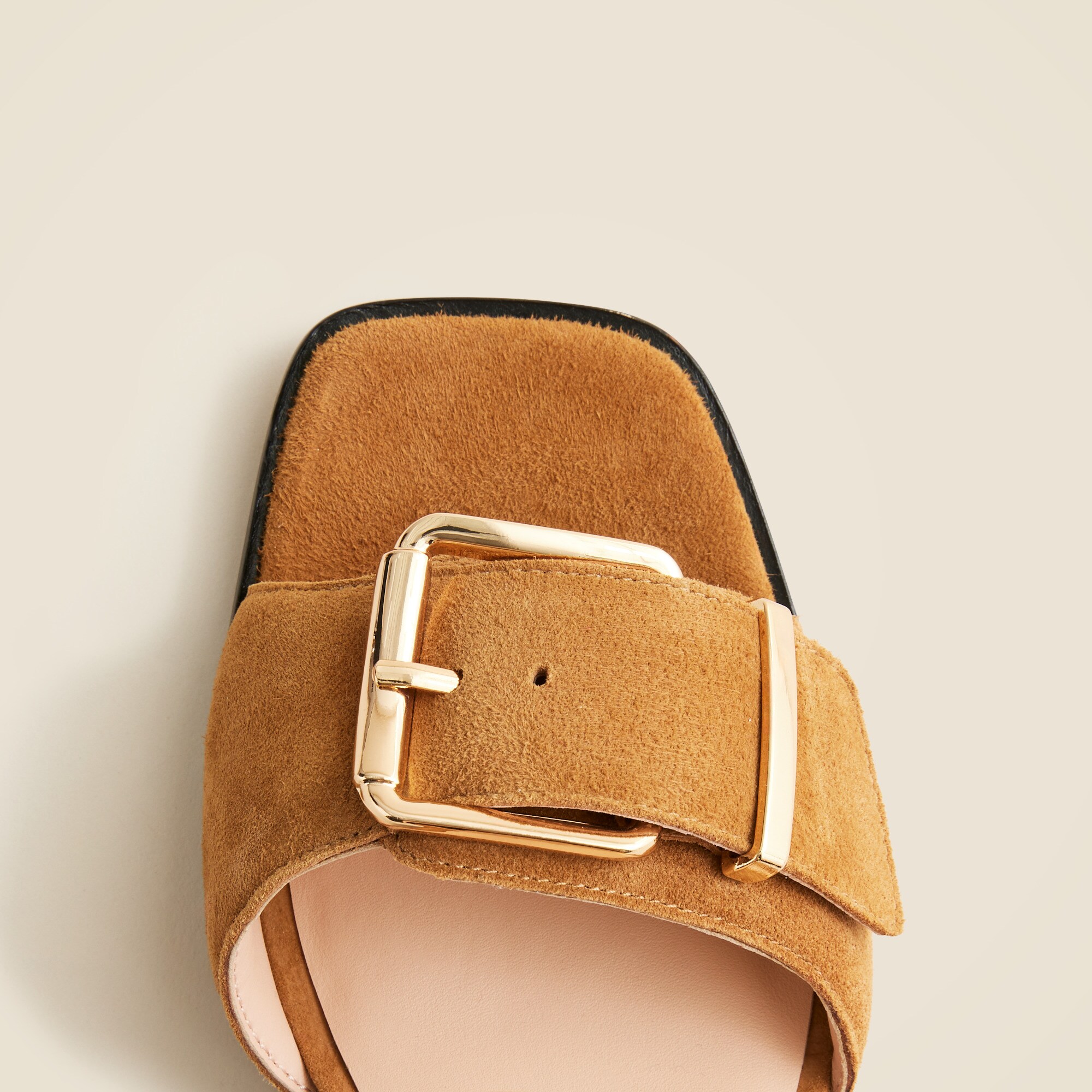 Dylan buckle block-heel sandals in suede