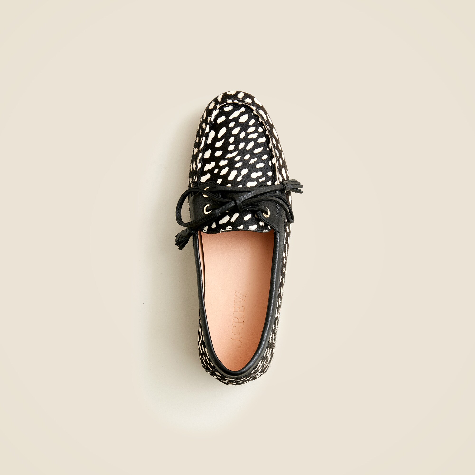 J.Crew driving loafers in printed calf hair