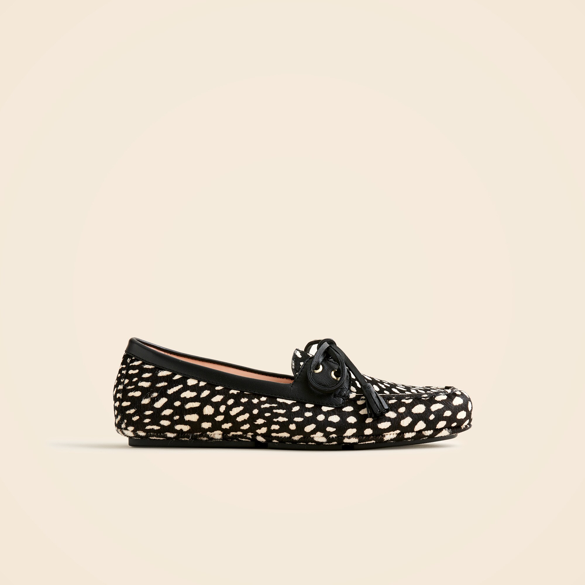 J.Crew driving loafers in printed calf hair