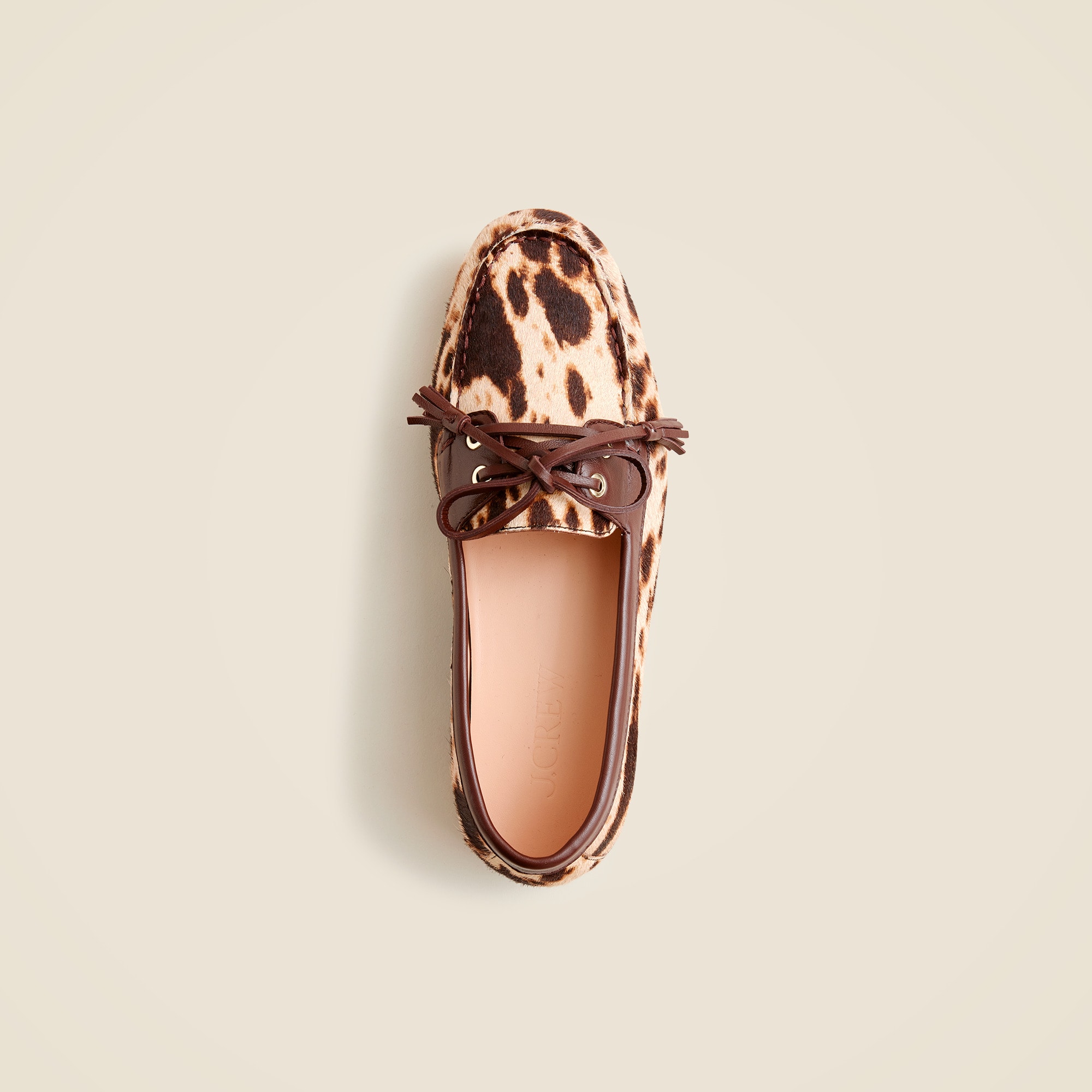 J.Crew Driving Loafers In Printed Calf Hair For Women | J.Crew
